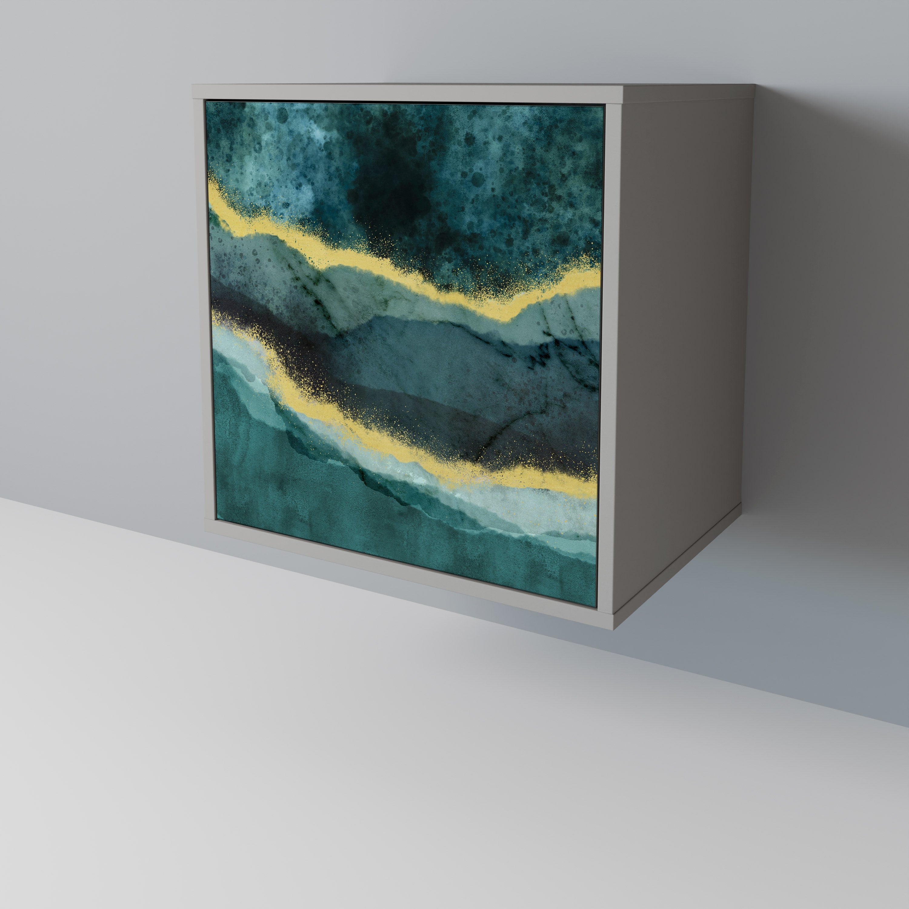 Aparador GOLDRUSH ODYSSEY de 1 puerta en acabado gris