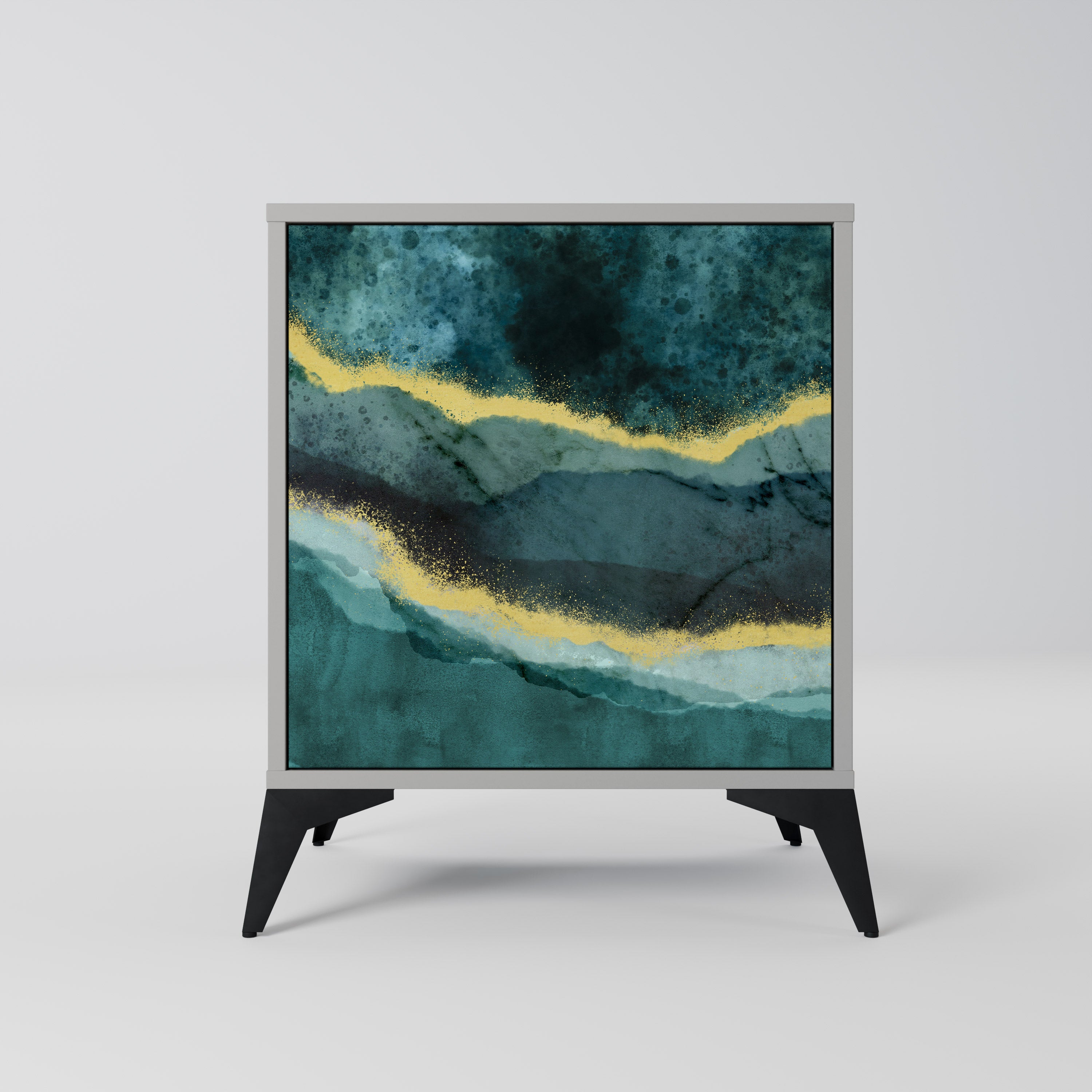 Aparador GOLDRUSH ODYSSEY de 1 puerta en acabado gris