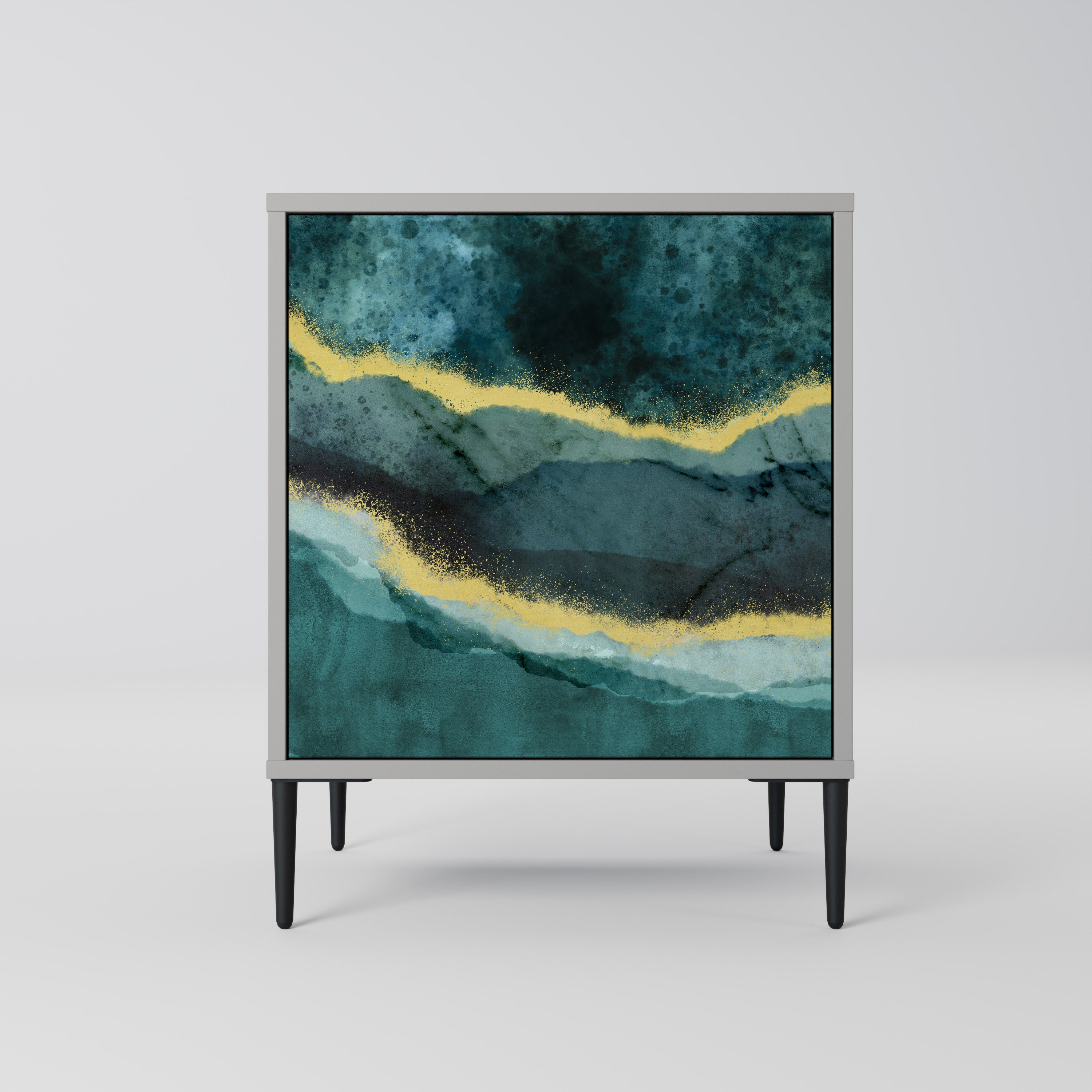 Aparador GOLDRUSH ODYSSEY de 1 puerta en acabado gris