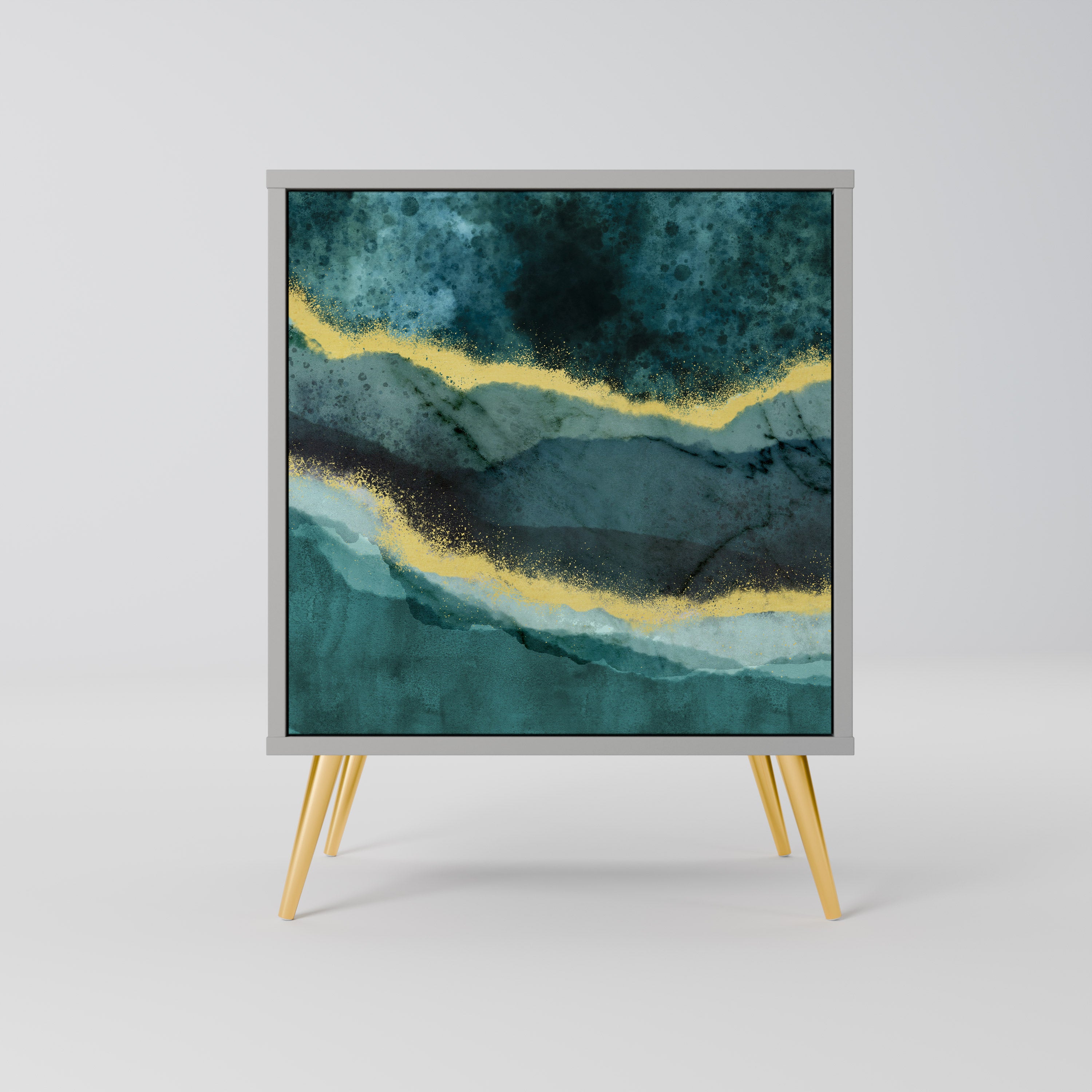 Aparador GOLDRUSH ODYSSEY de 1 puerta en acabado gris