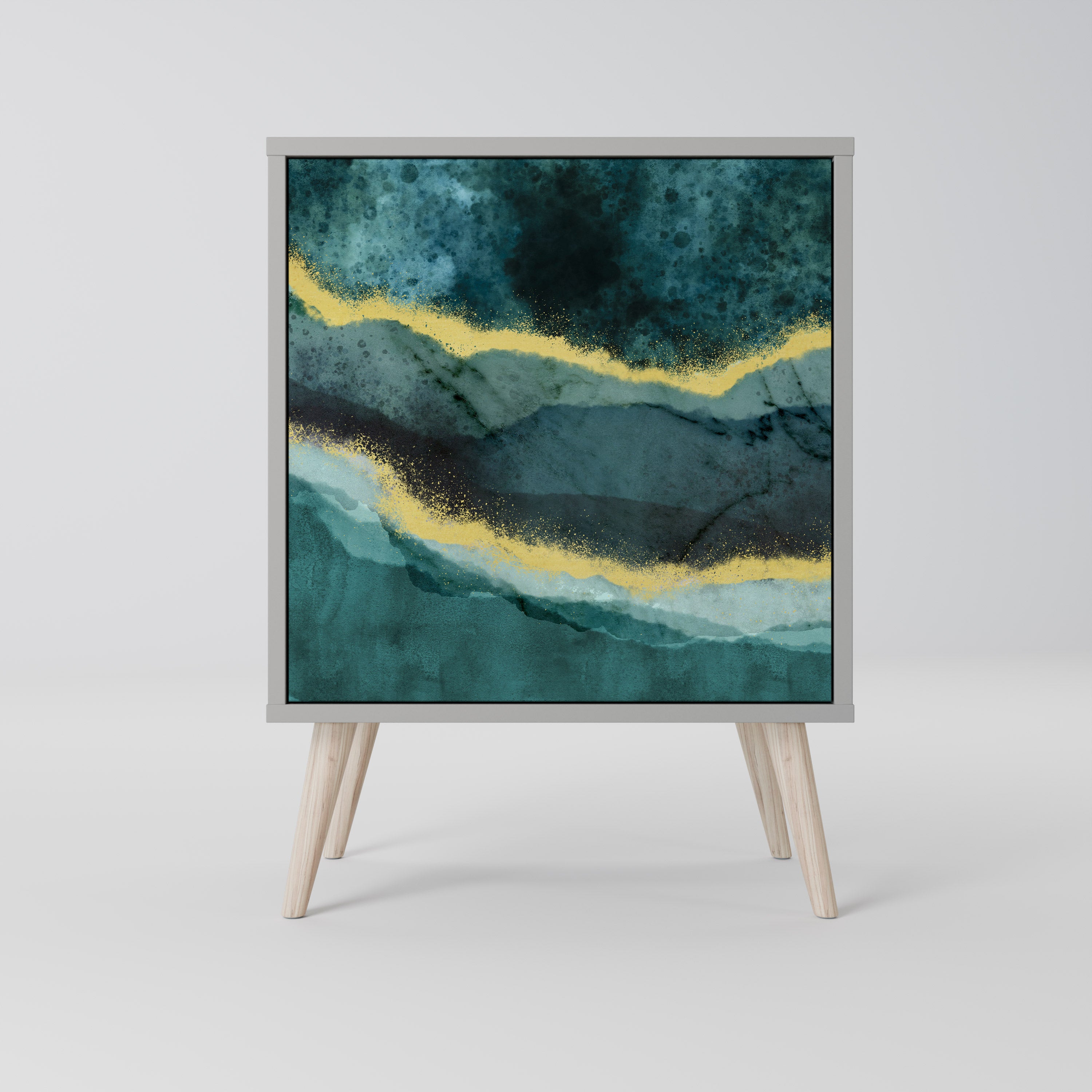 Aparador GOLDRUSH ODYSSEY de 1 puerta en acabado gris