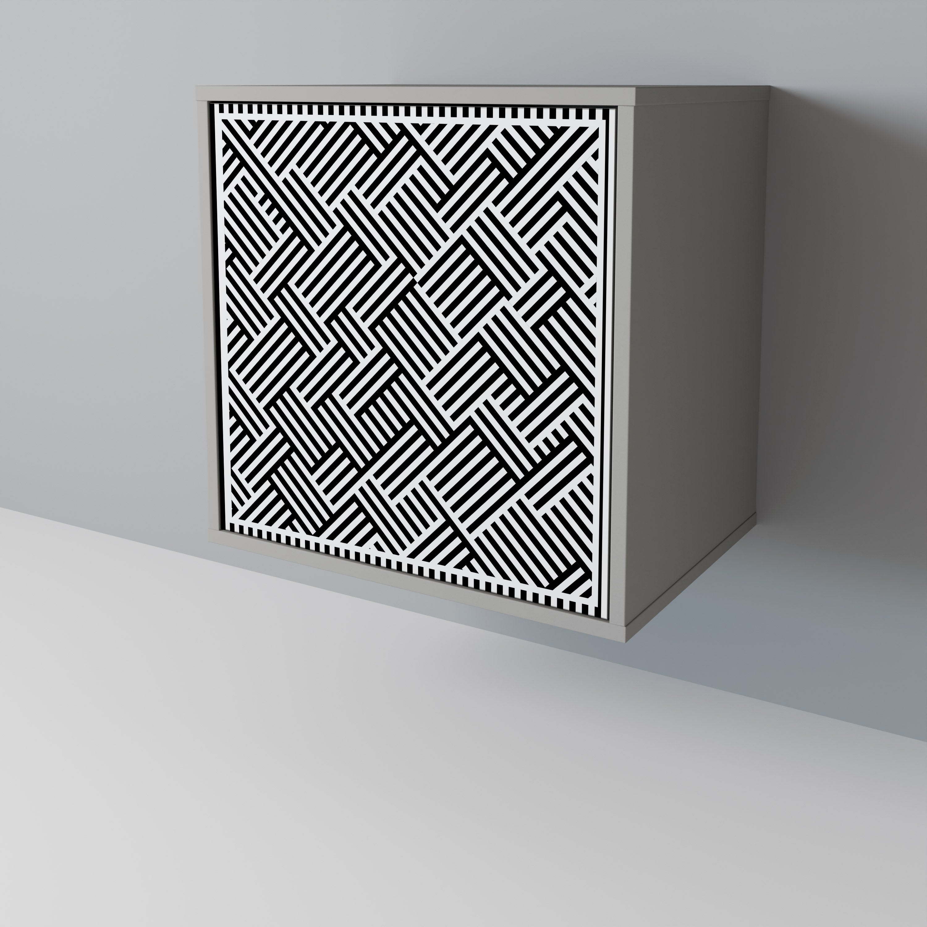 Aparador TEMPORARY SEQUENCE de 1 puerta en acabado gris