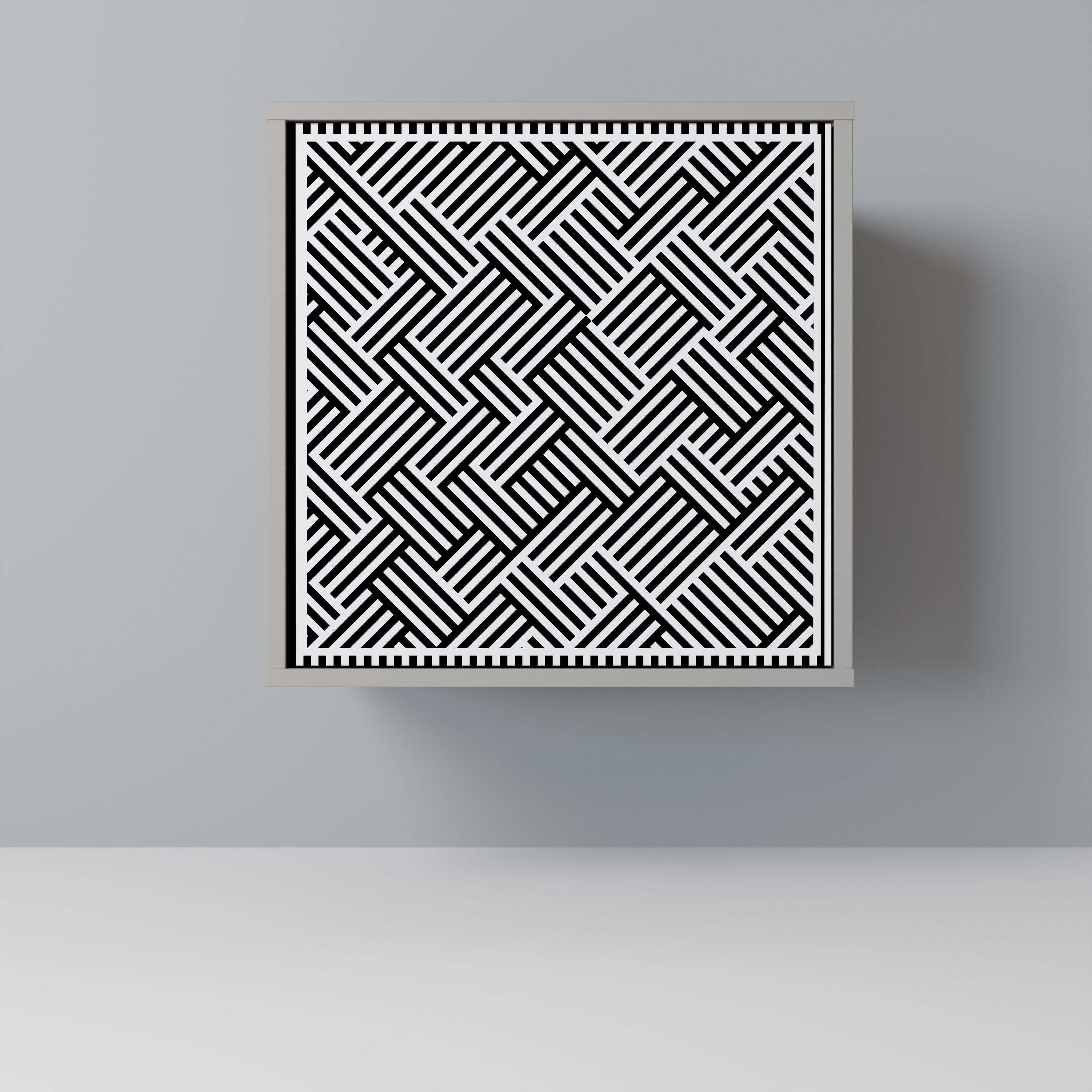 Aparador TEMPORARY SEQUENCE de 1 puerta en acabado gris