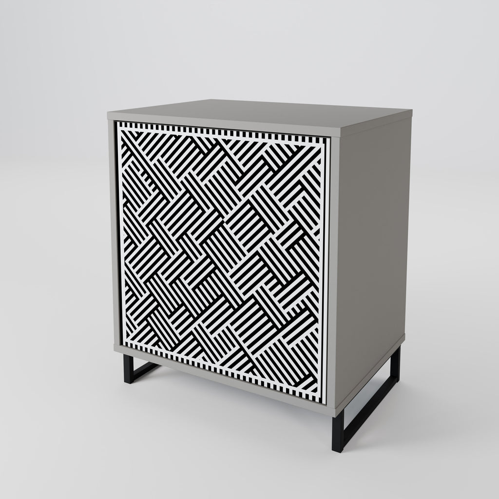 Aparador TEMPORARY SEQUENCE de 1 puerta en acabado gris