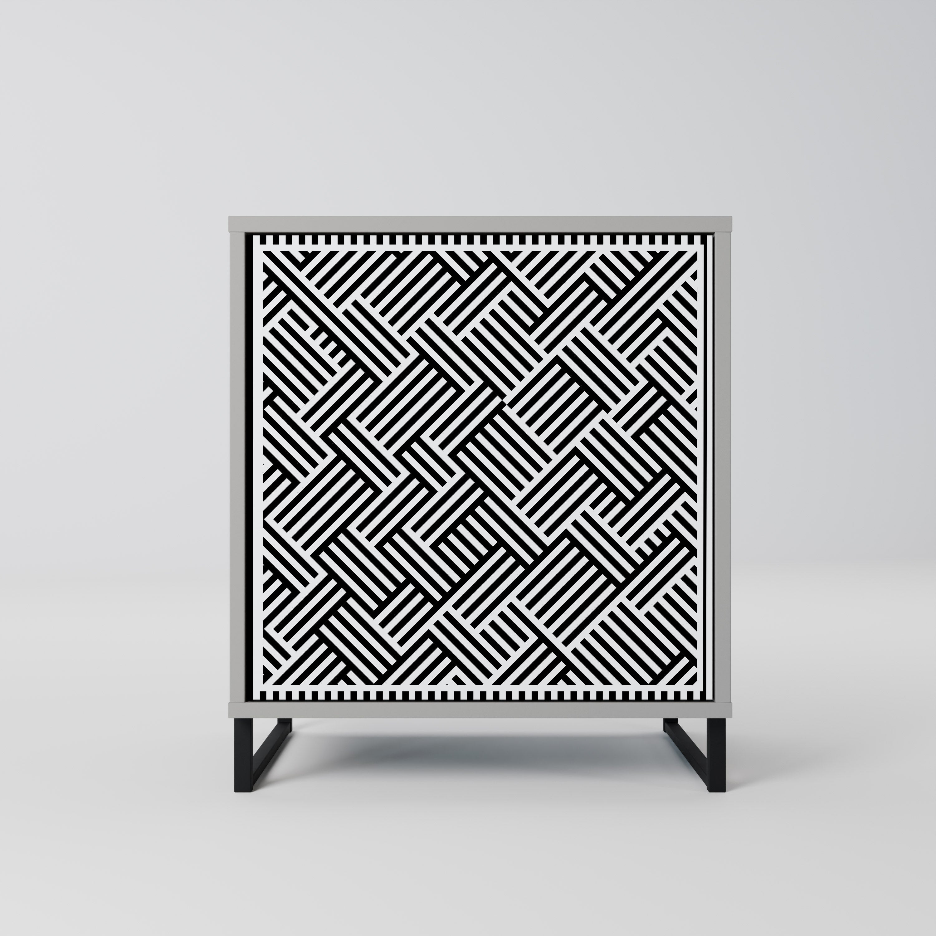 Aparador TEMPORARY SEQUENCE de 1 puerta en acabado gris