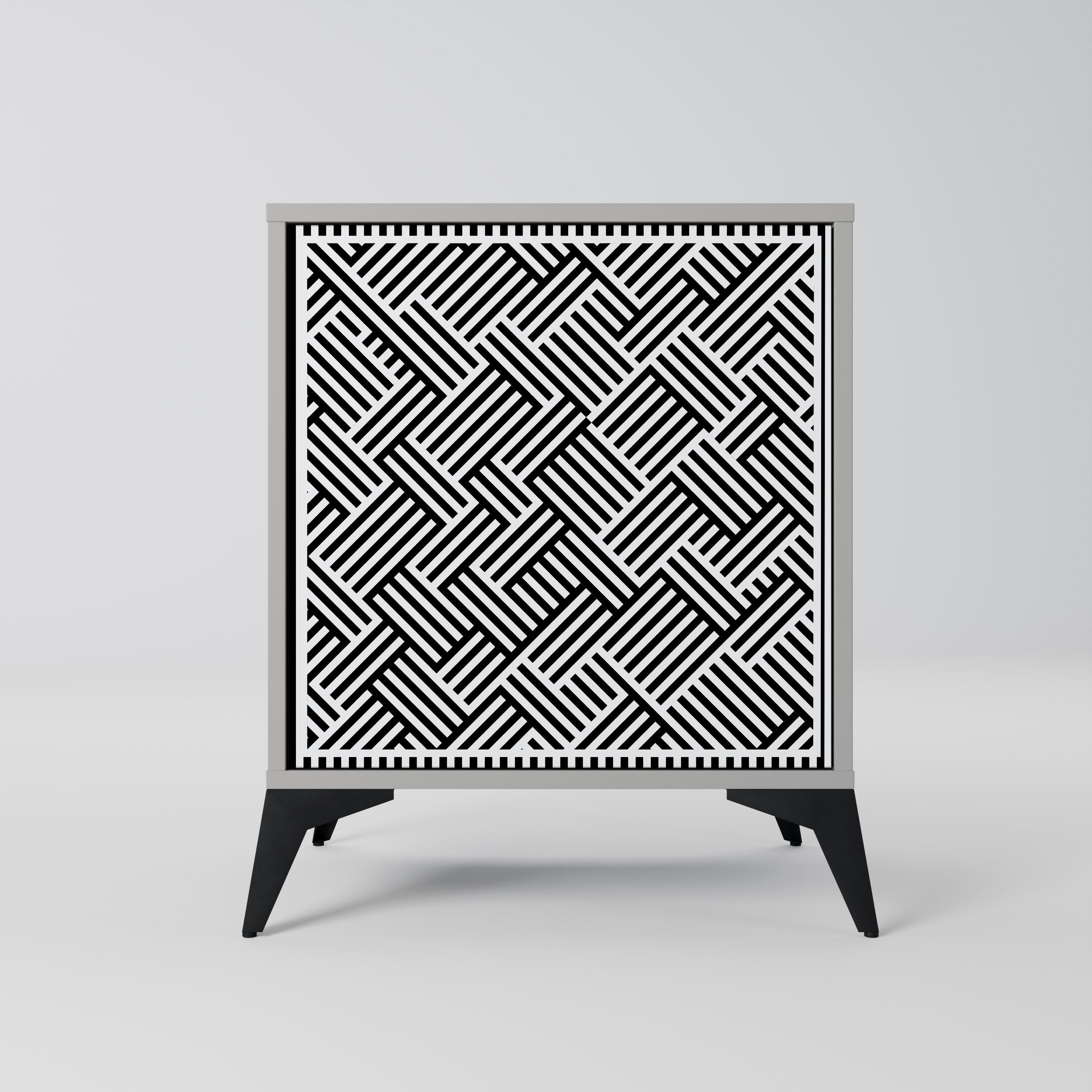 Aparador TEMPORARY SEQUENCE de 1 puerta en acabado gris