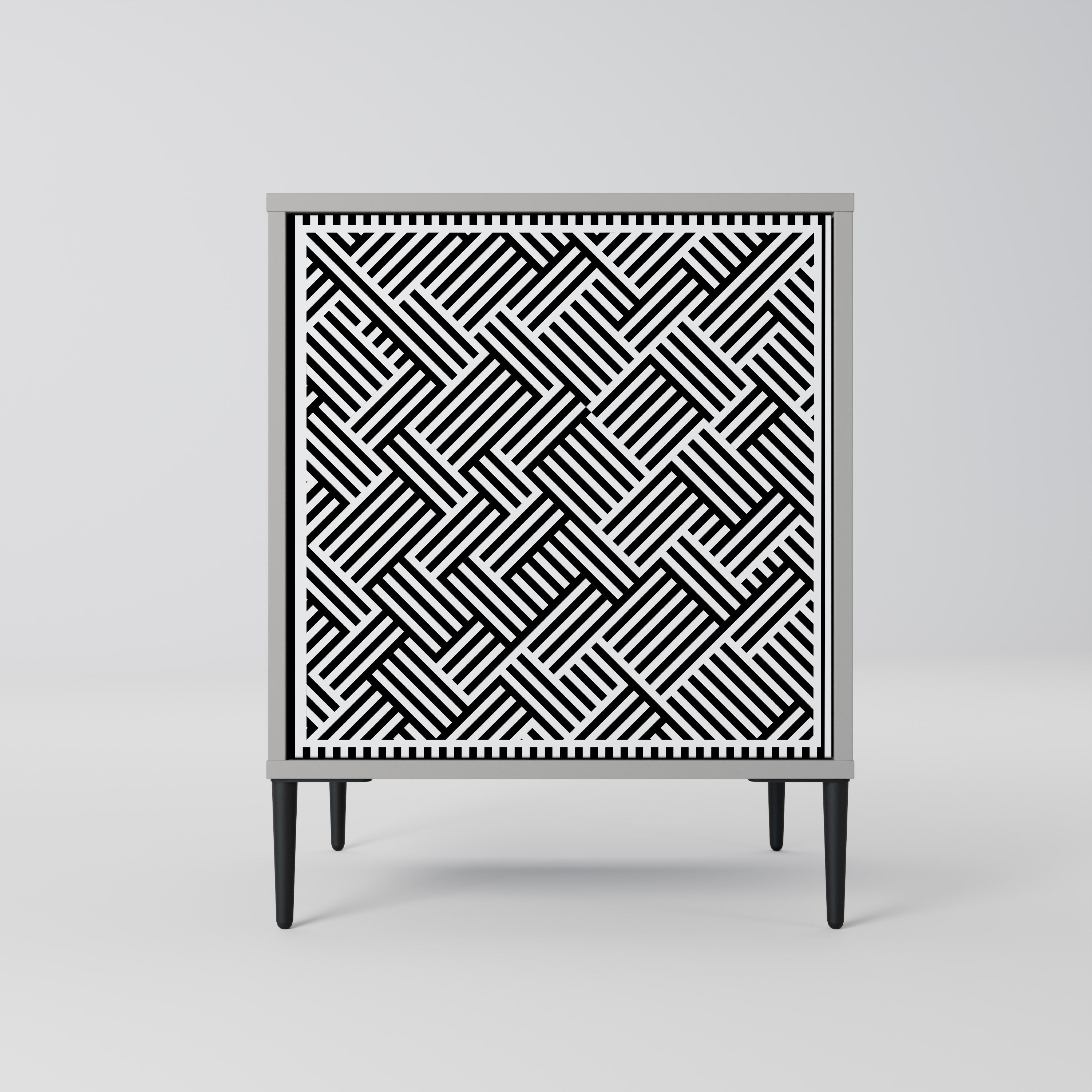 Aparador TEMPORARY SEQUENCE de 1 puerta en acabado gris