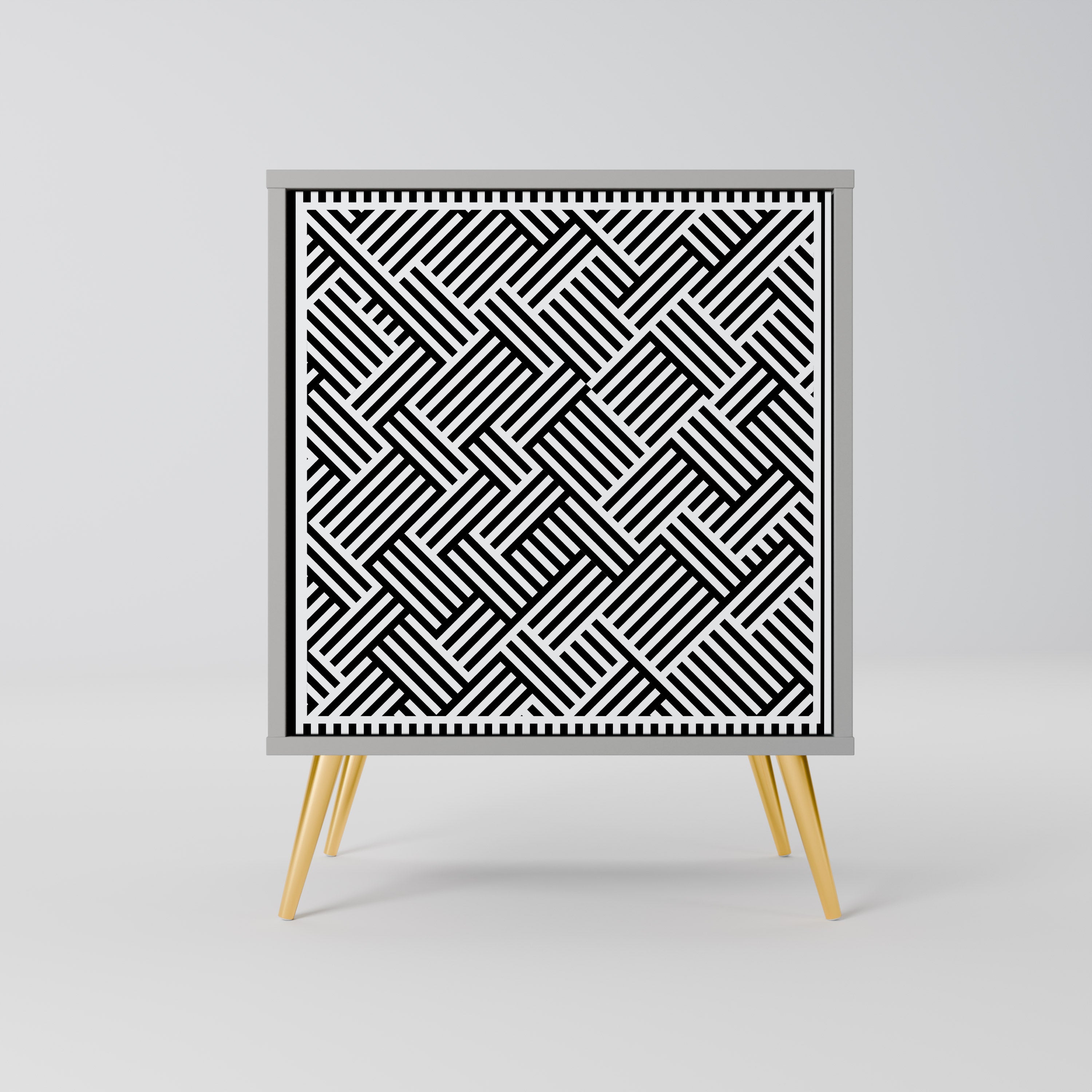 Aparador TEMPORARY SEQUENCE de 1 puerta en acabado gris