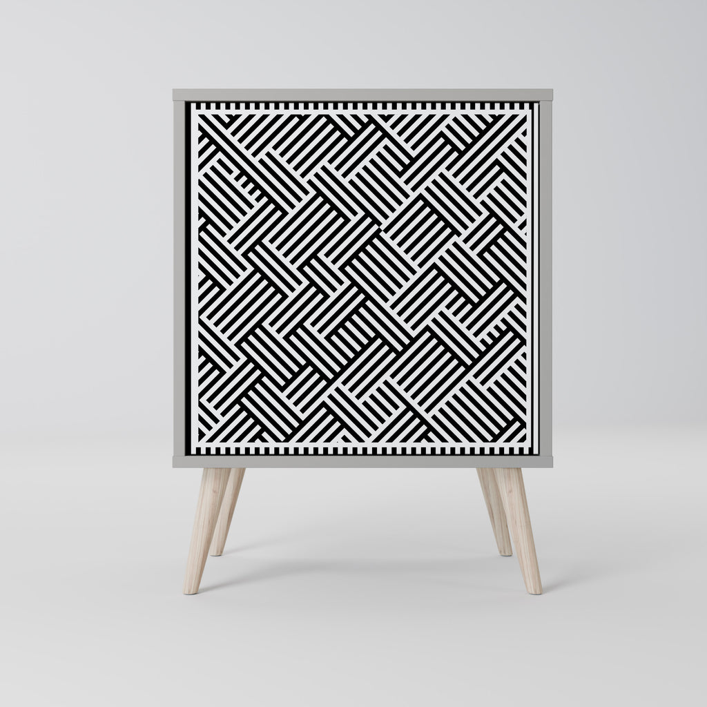 Aparador TEMPORARY SEQUENCE de 1 puerta en acabado gris