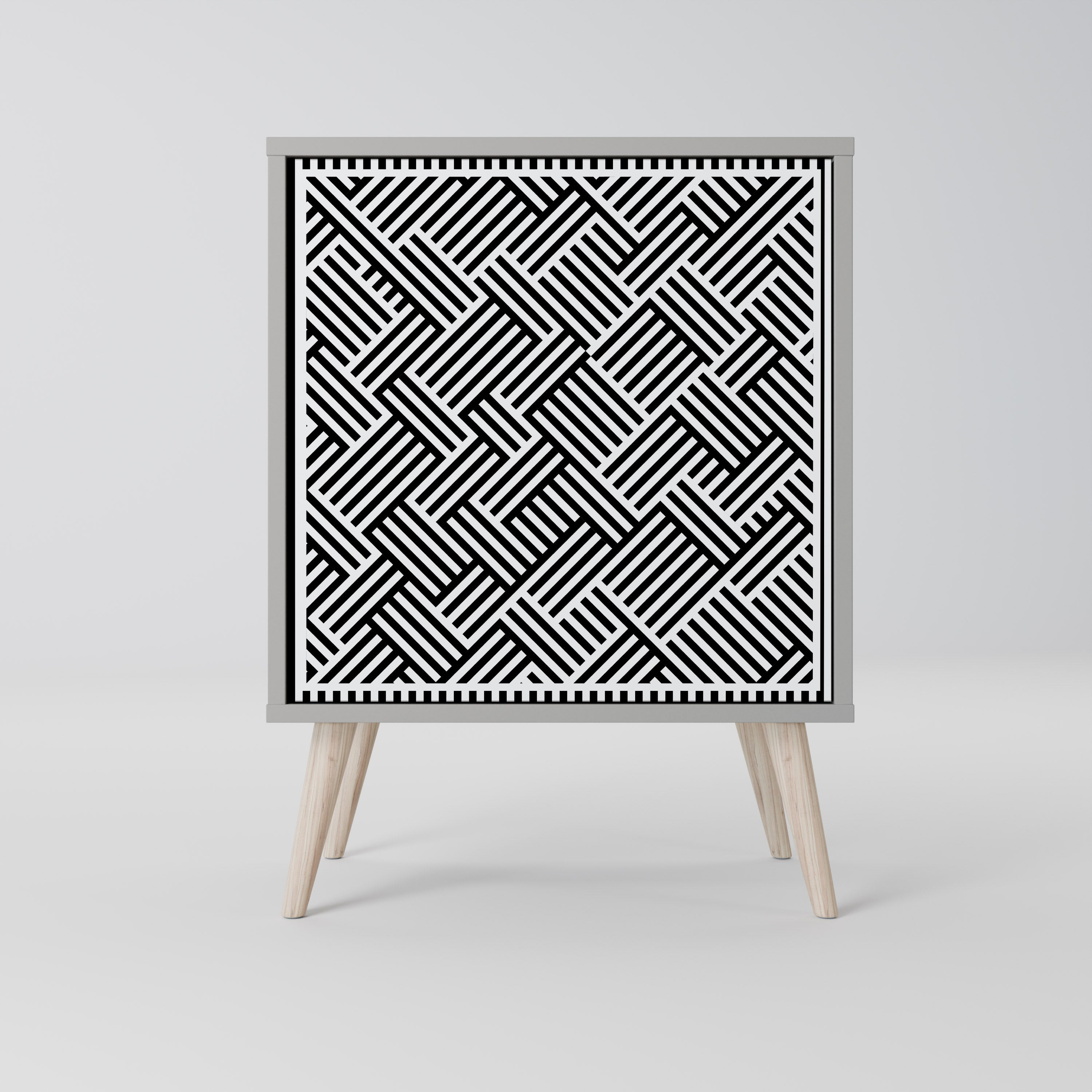 Aparador TEMPORARY SEQUENCE de 1 puerta en acabado gris