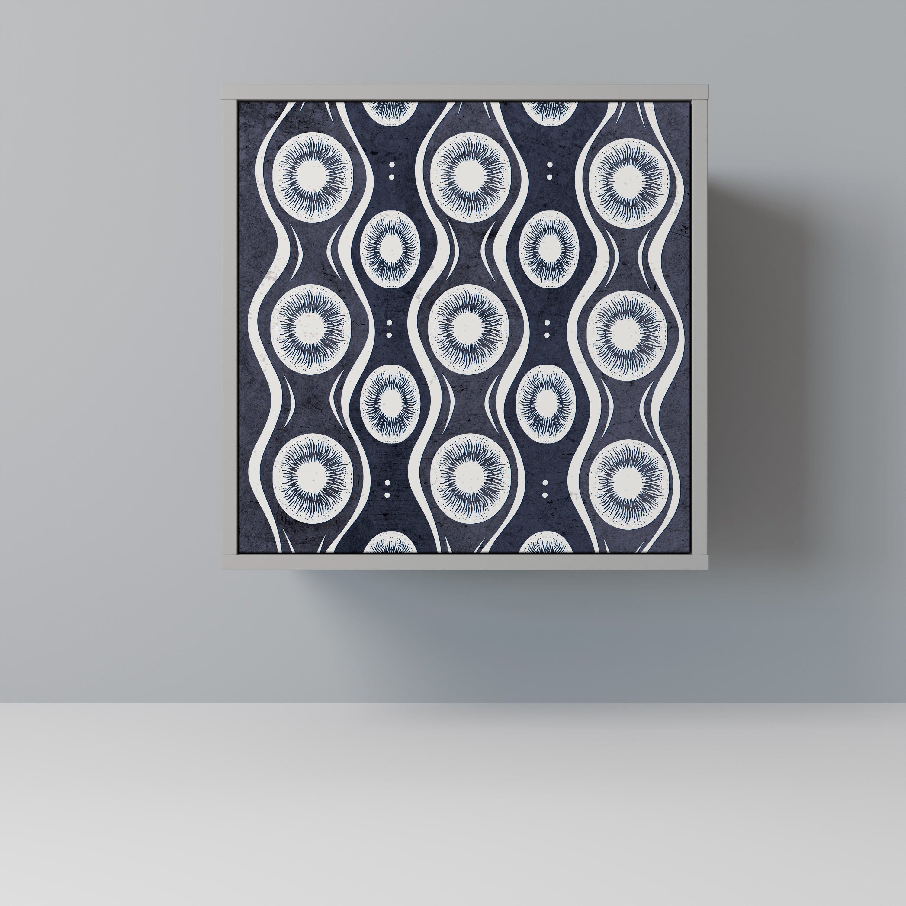 Aparador de 1 puerta GRAPHITE EYES en acabado gris