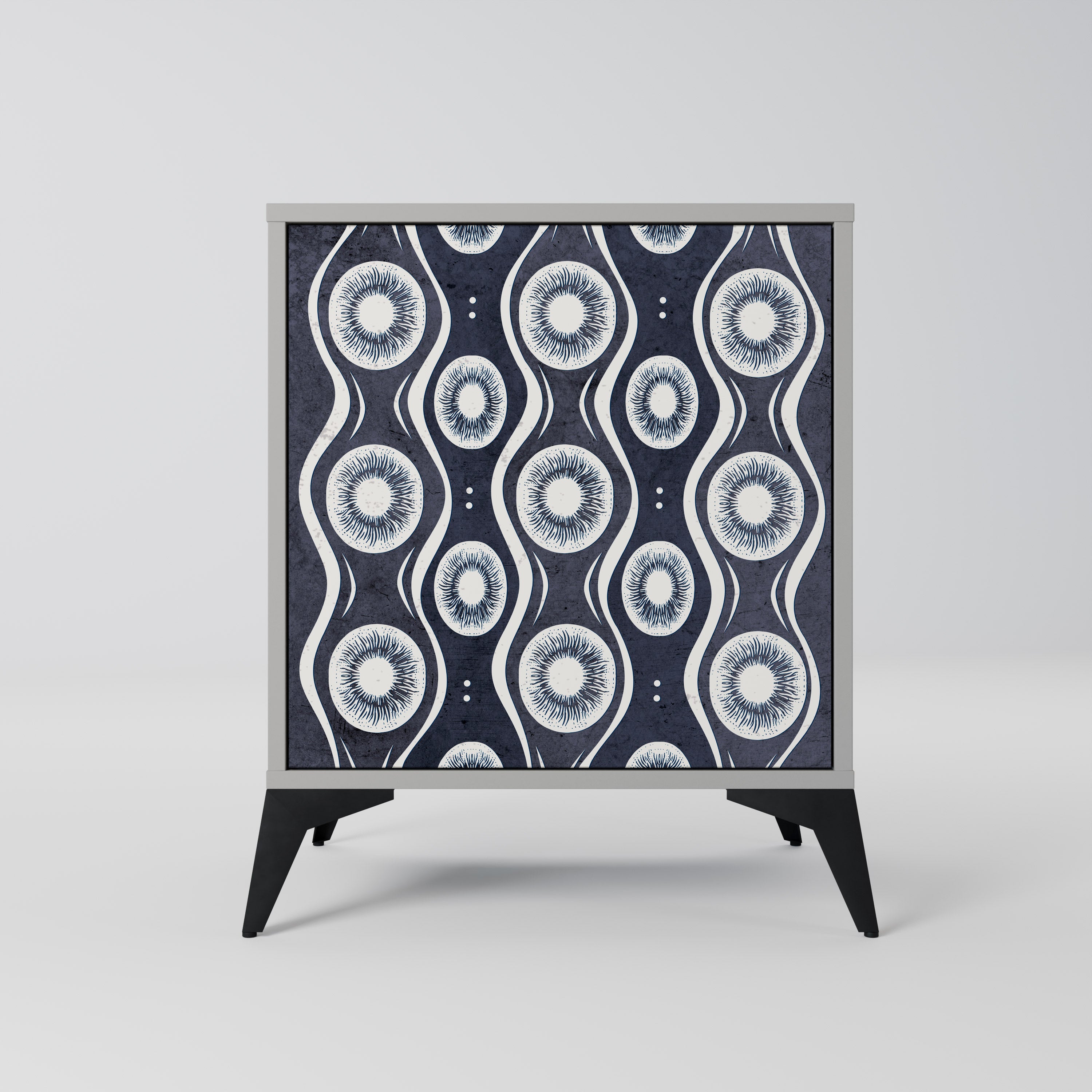 Aparador de 1 puerta GRAPHITE EYES en acabado gris