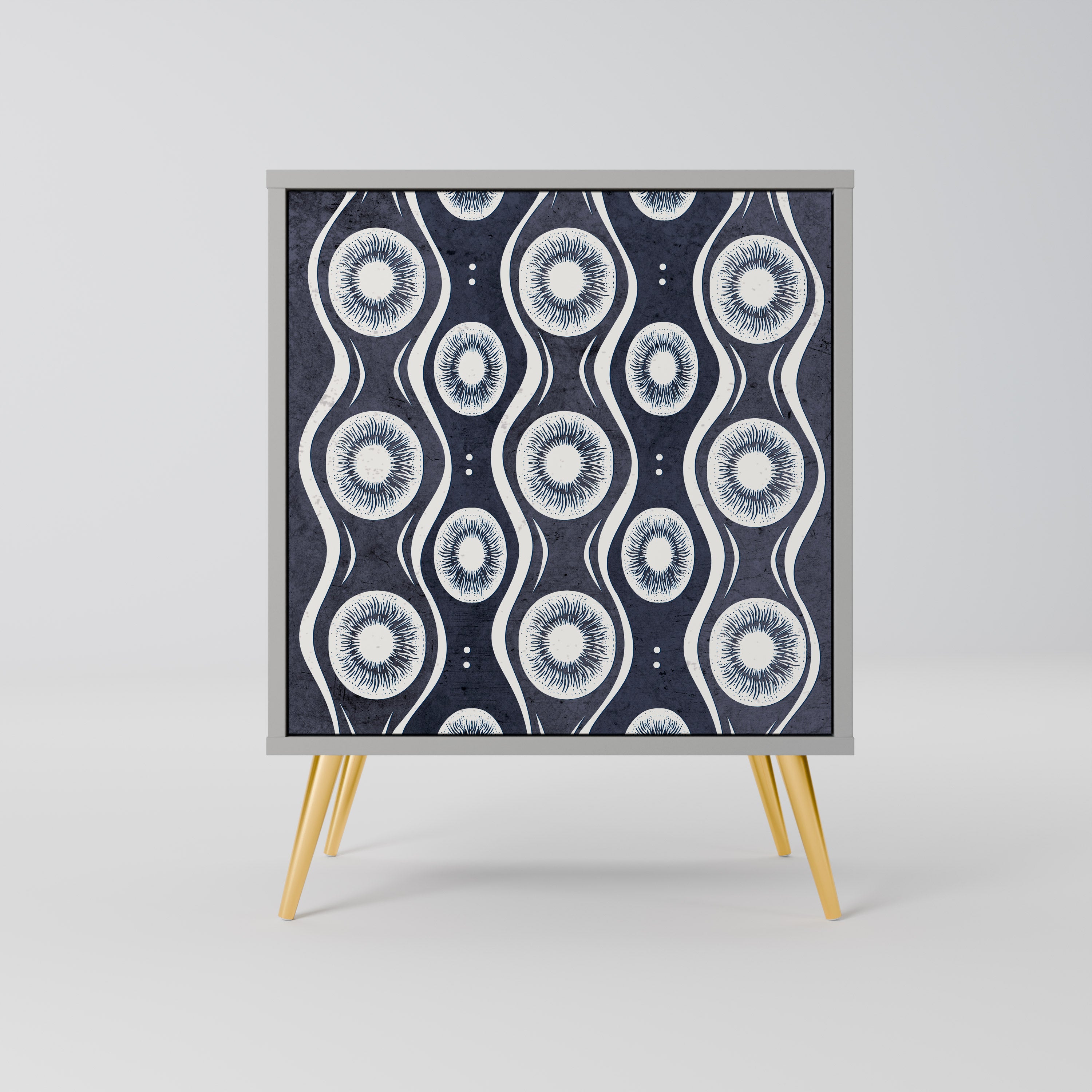 Aparador de 1 puerta GRAPHITE EYES en acabado gris