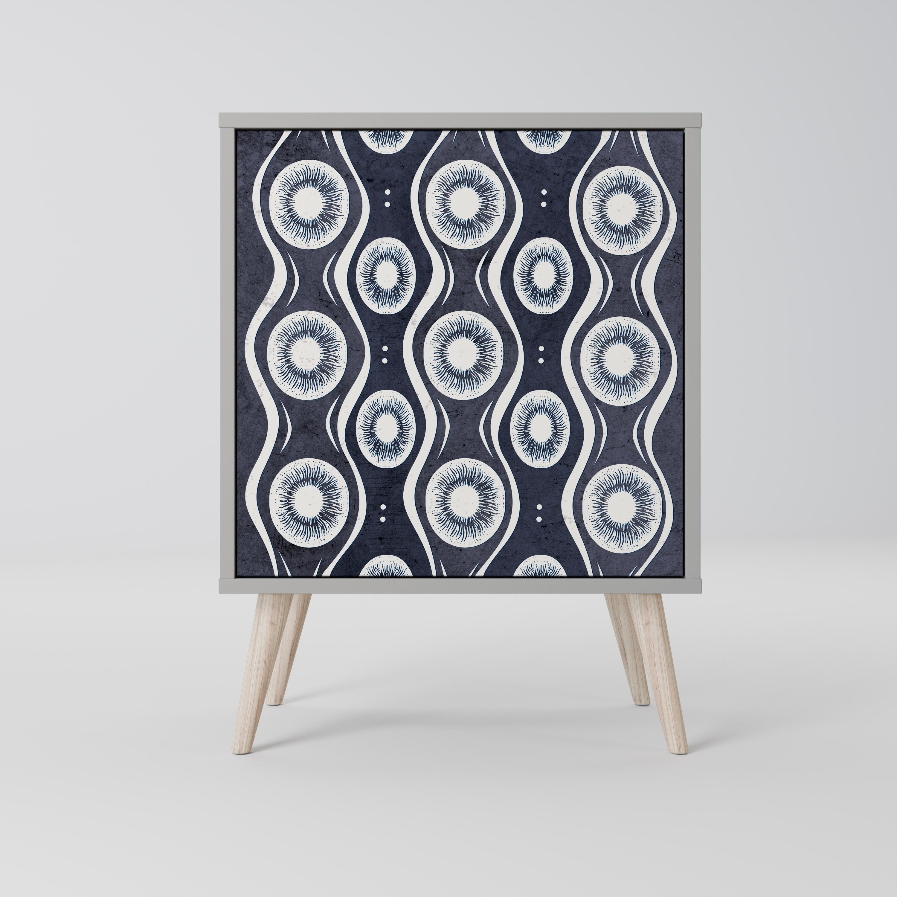 Aparador de 1 puerta GRAPHITE EYES en acabado gris