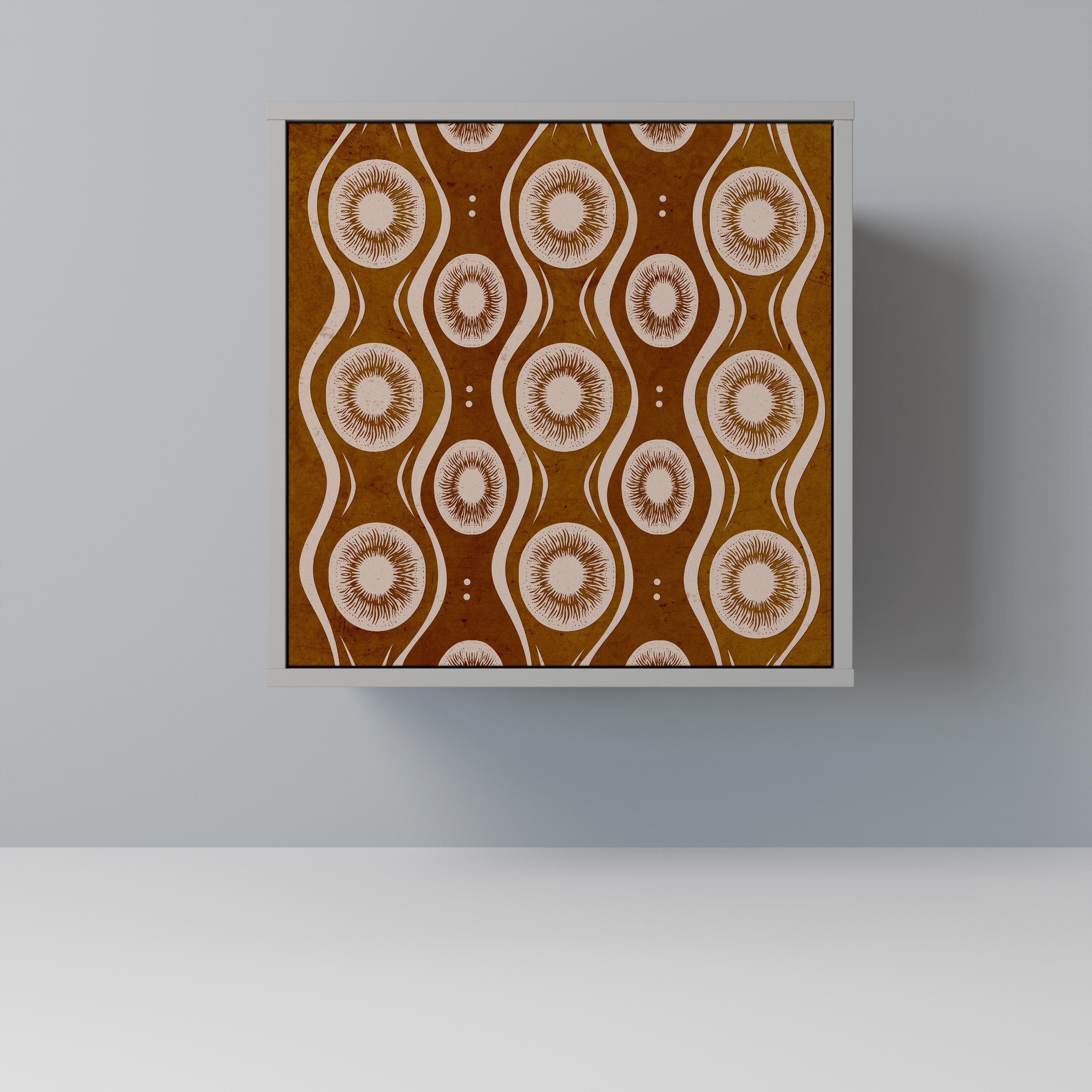 Aparador de 1 puerta BROWN EYES en acabado gris