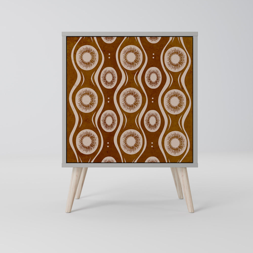 Aparador de 1 puerta BROWN EYES en acabado gris