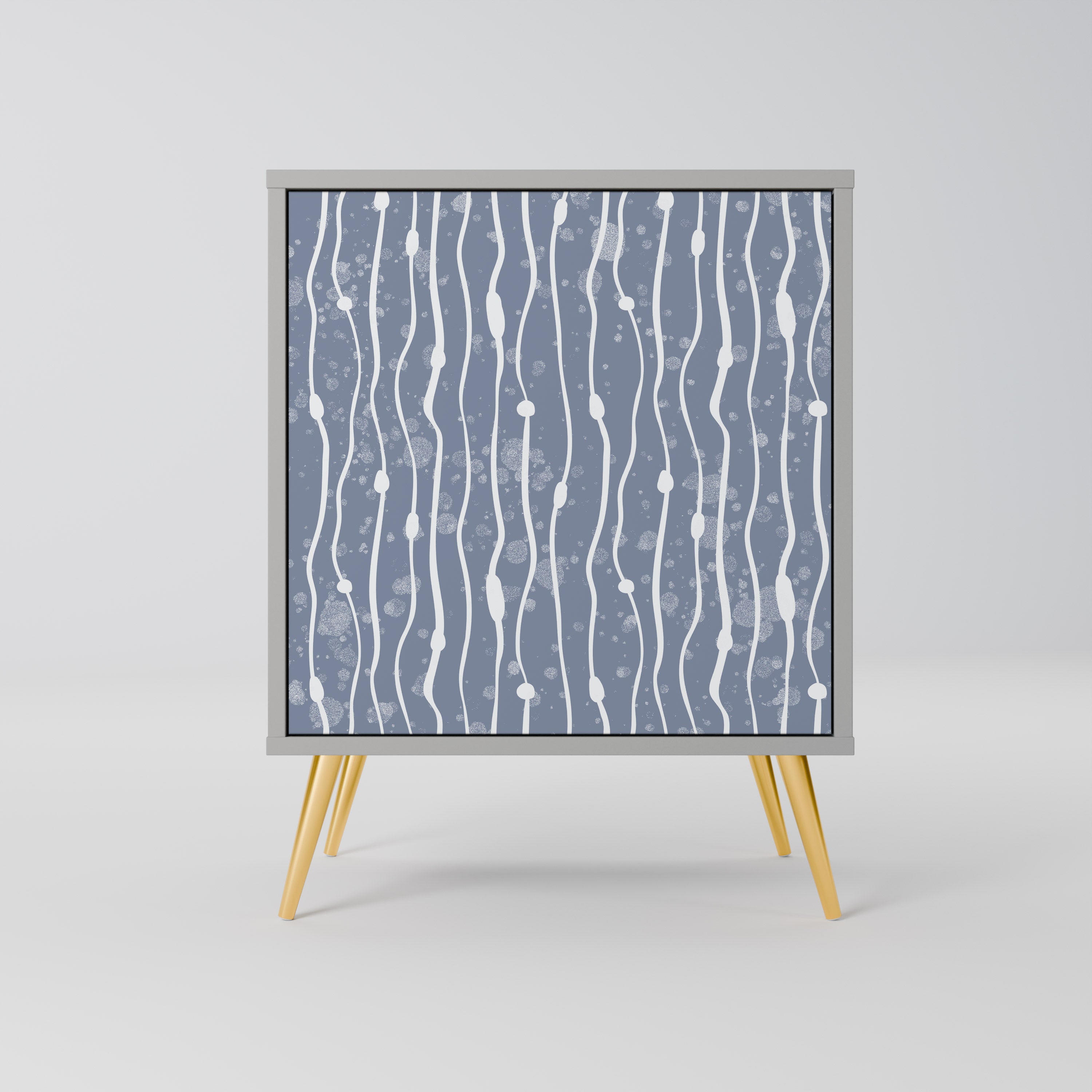 Aparador de 1 puerta GRAPHITE RAIN en acabado gris