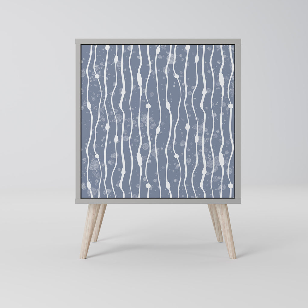 Aparador de 1 puerta GRAPHITE RAIN en acabado gris