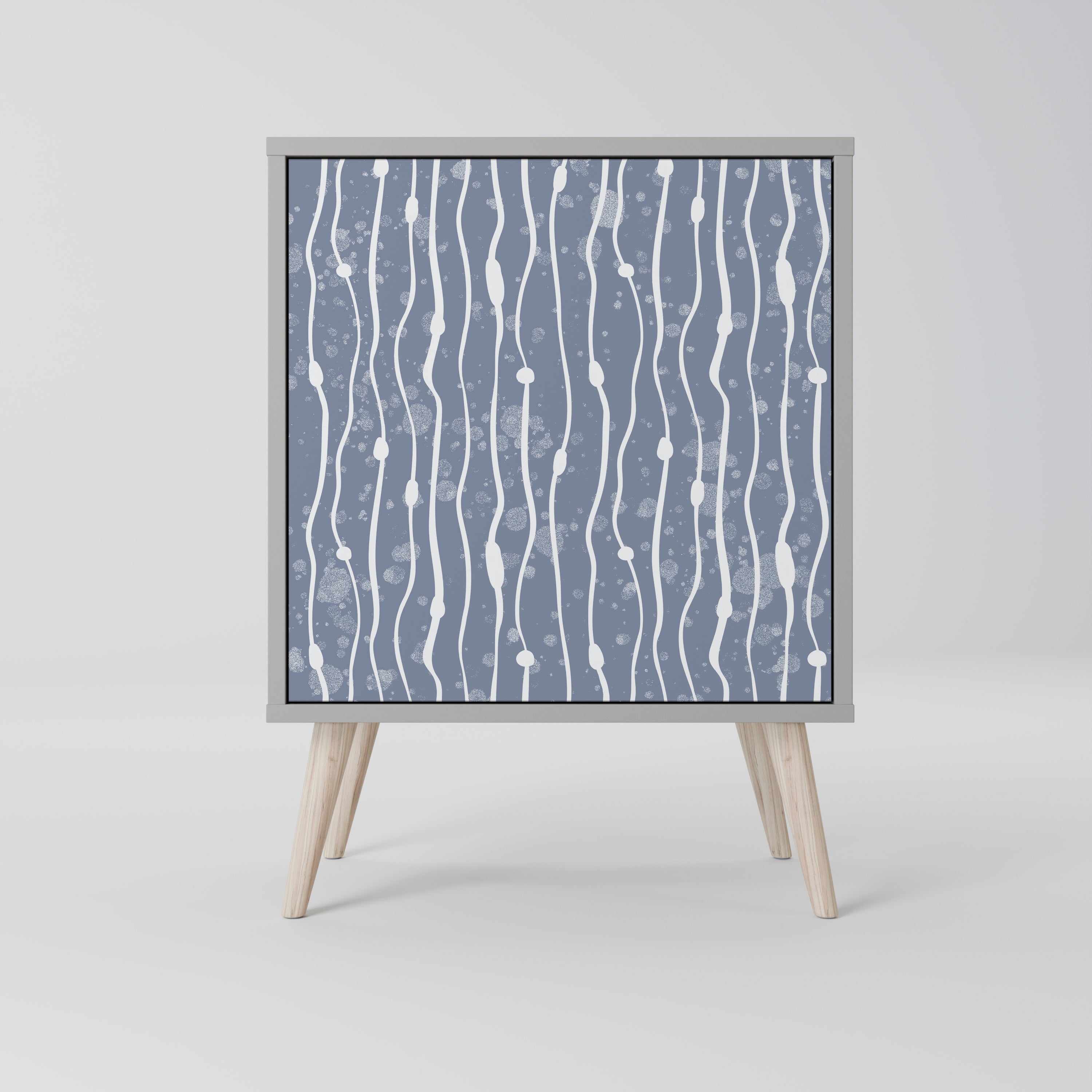 Aparador de 1 puerta GRAPHITE RAIN en acabado gris