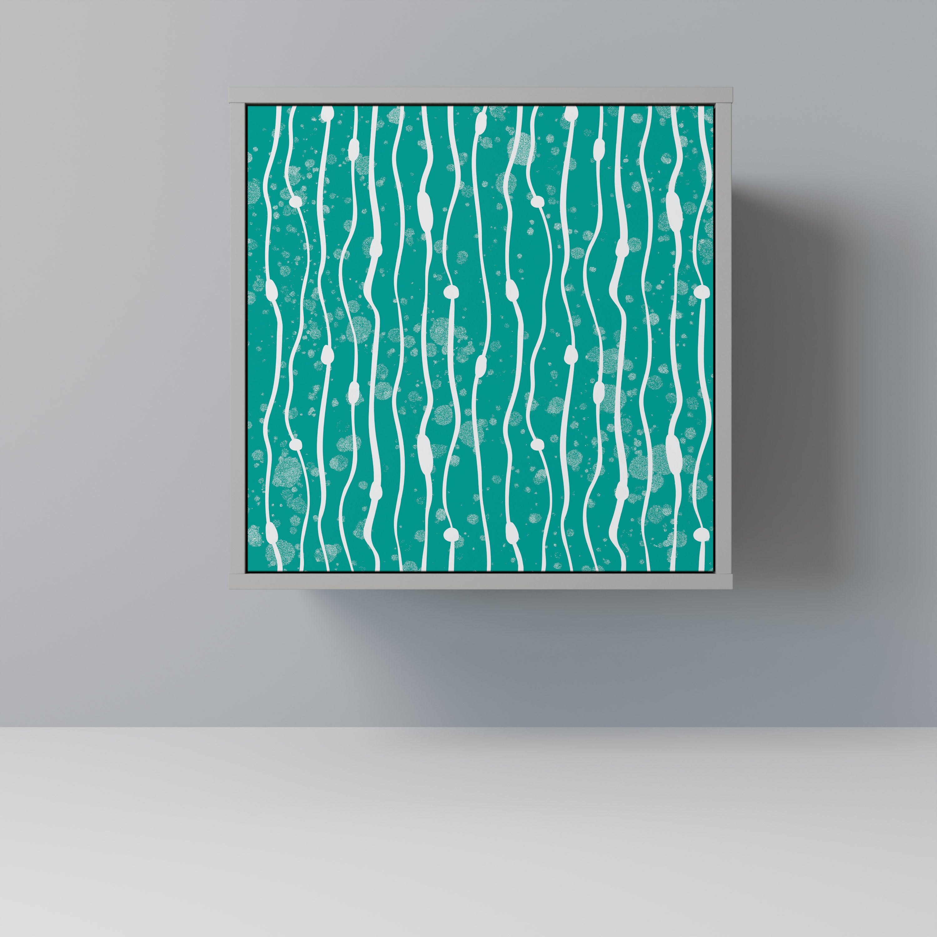 Aparador de una puerta TURQUOISE RAIN en acabado gris