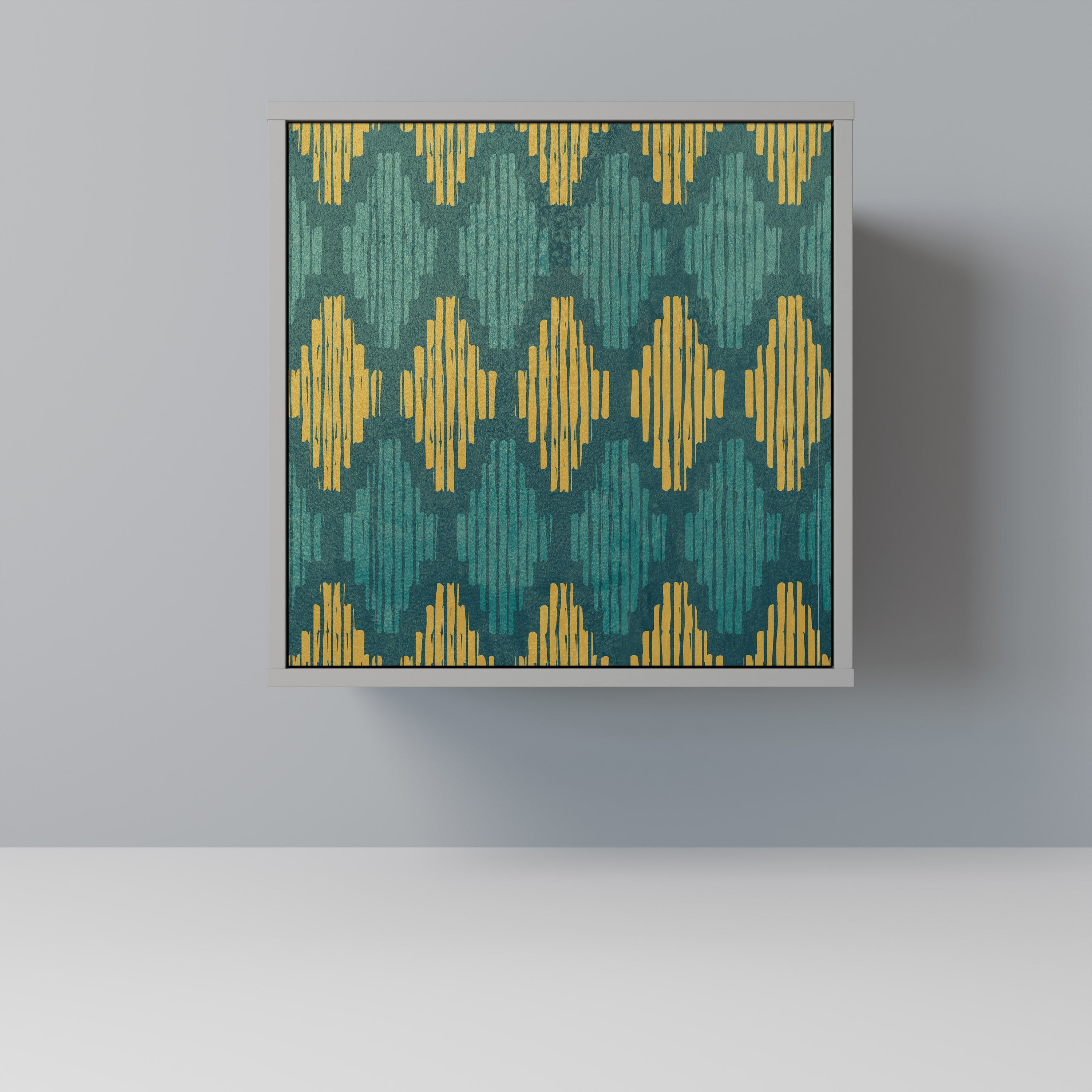 Aparador POLYGONS de 1 puerta en acabado gris