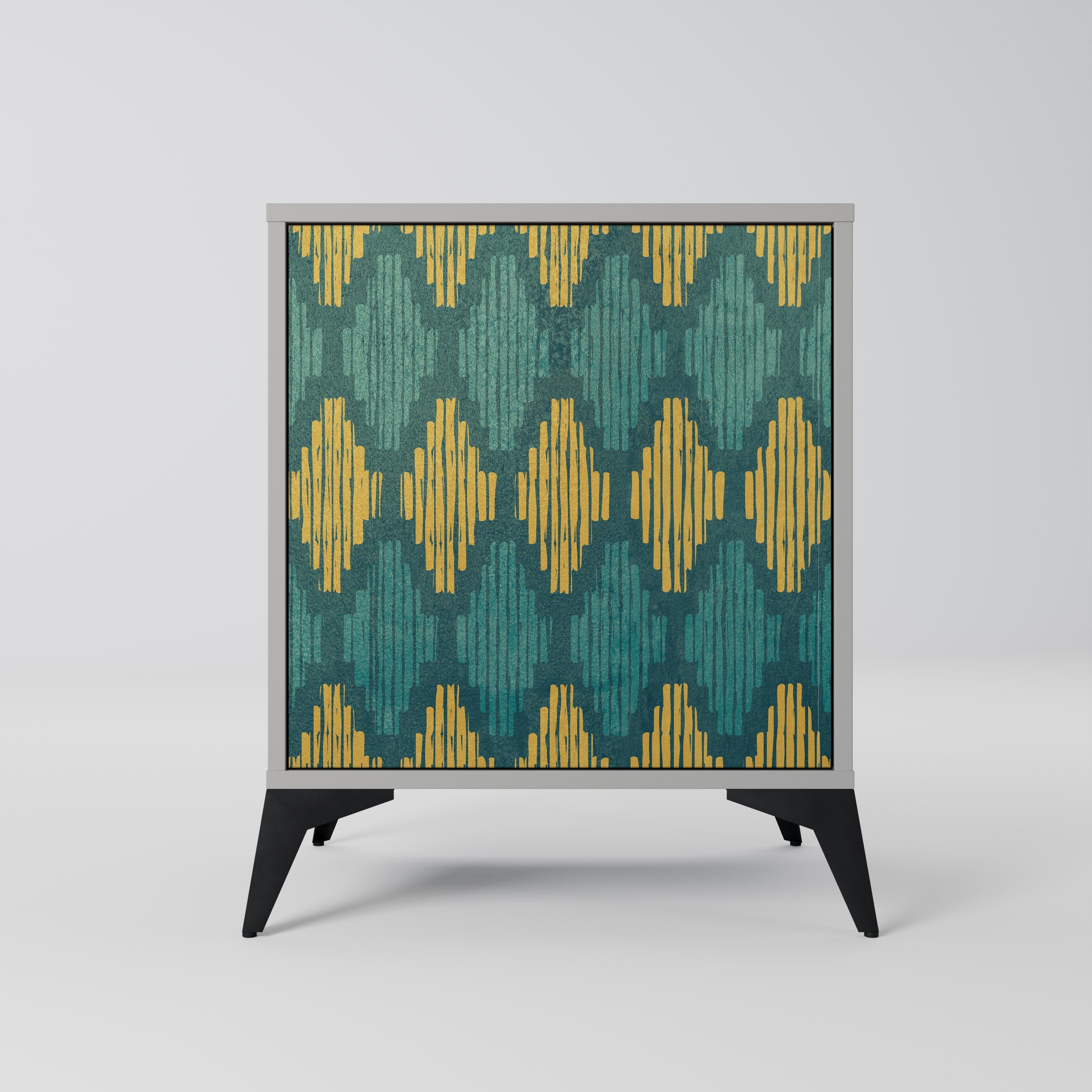 Aparador POLYGONS de 1 puerta en acabado gris