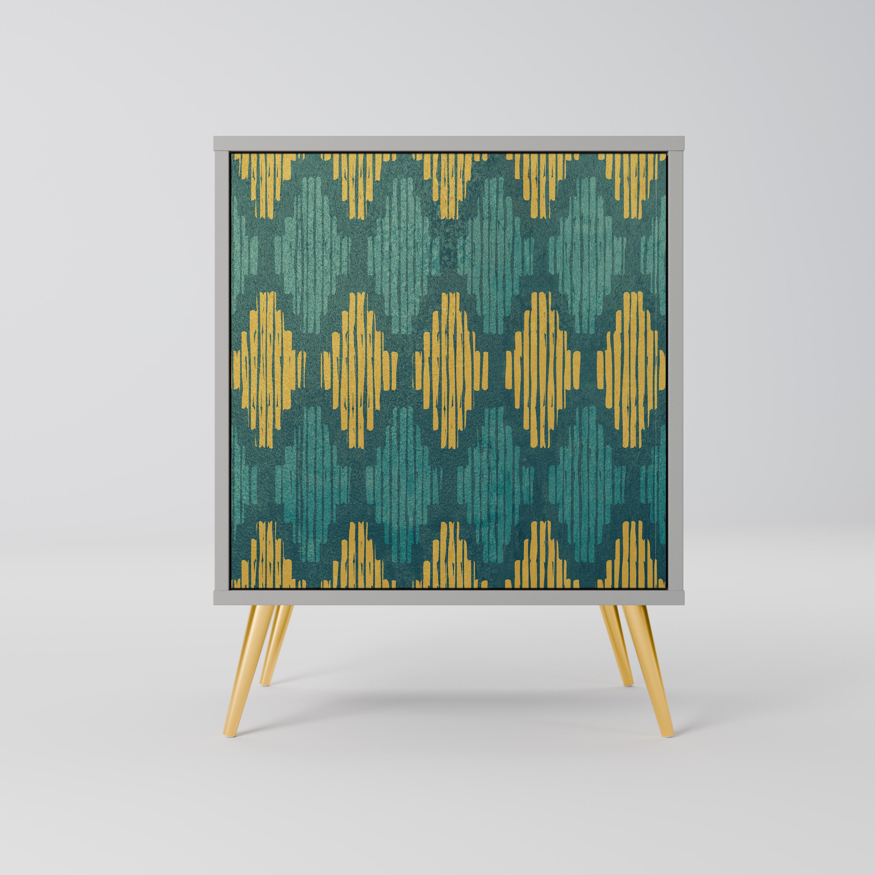 Aparador POLYGONS de 1 puerta en acabado gris