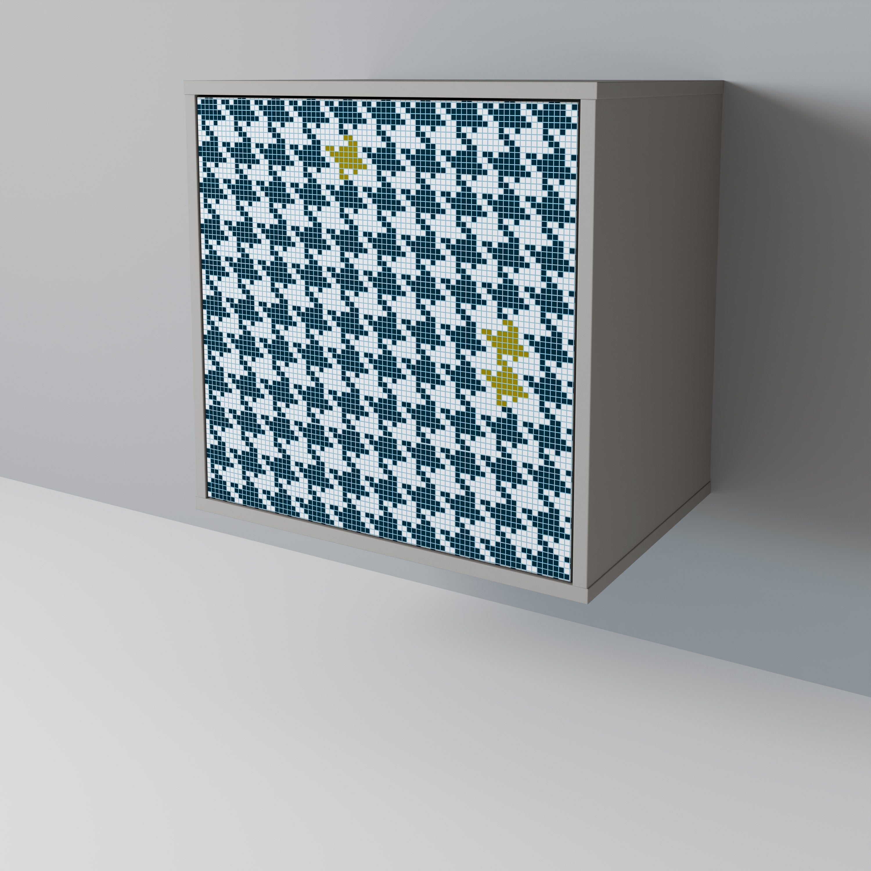 FUERA DE CONTEXTO Aparador de 1 puerta en acabado gris