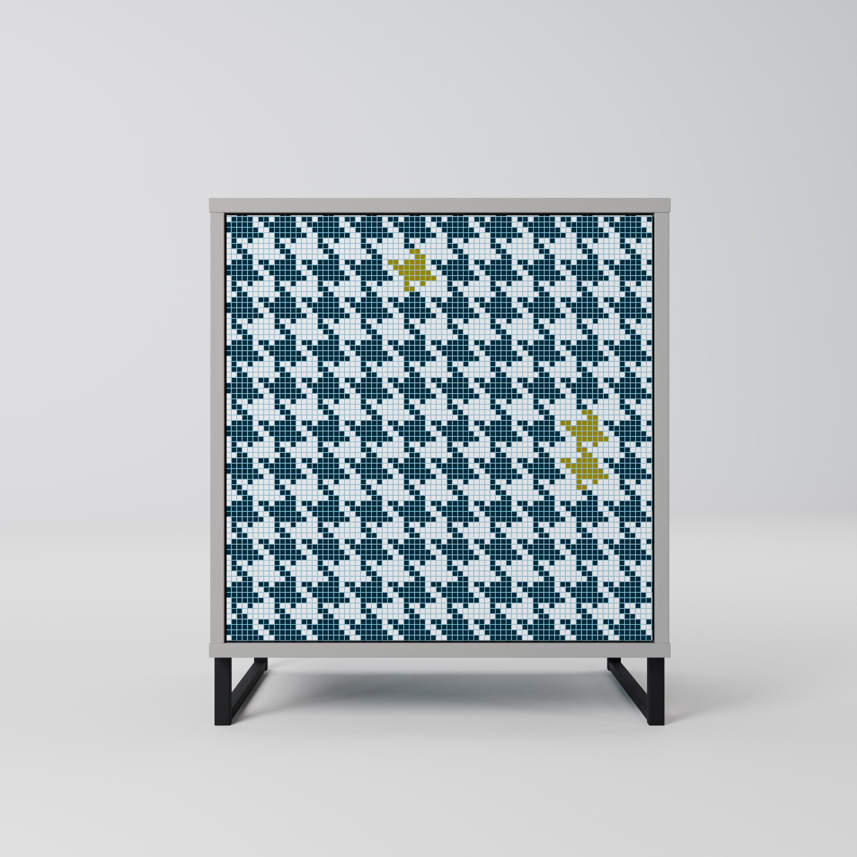 FUERA DE CONTEXTO Aparador de 1 puerta en acabado gris