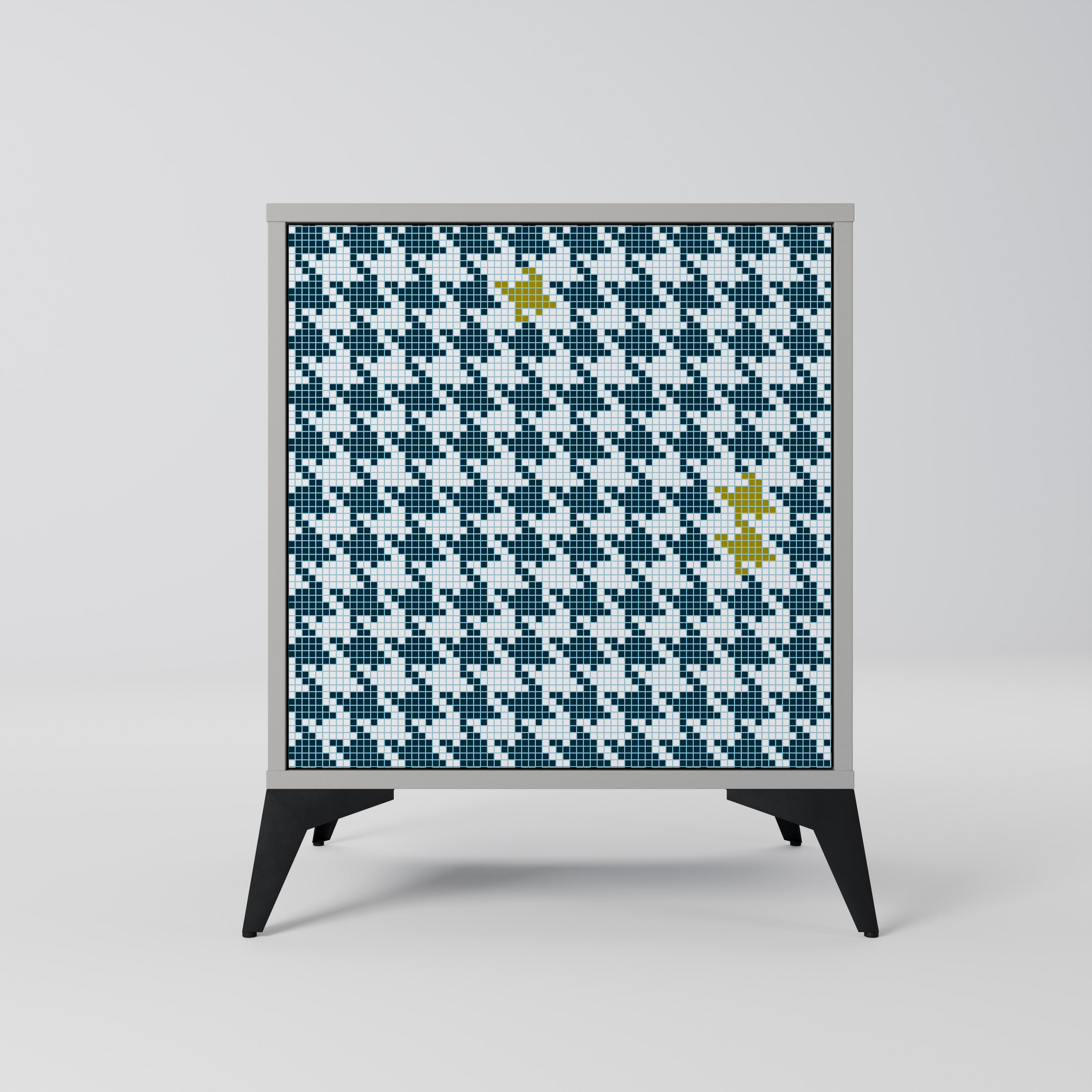 FUERA DE CONTEXTO Aparador de 1 puerta en acabado gris