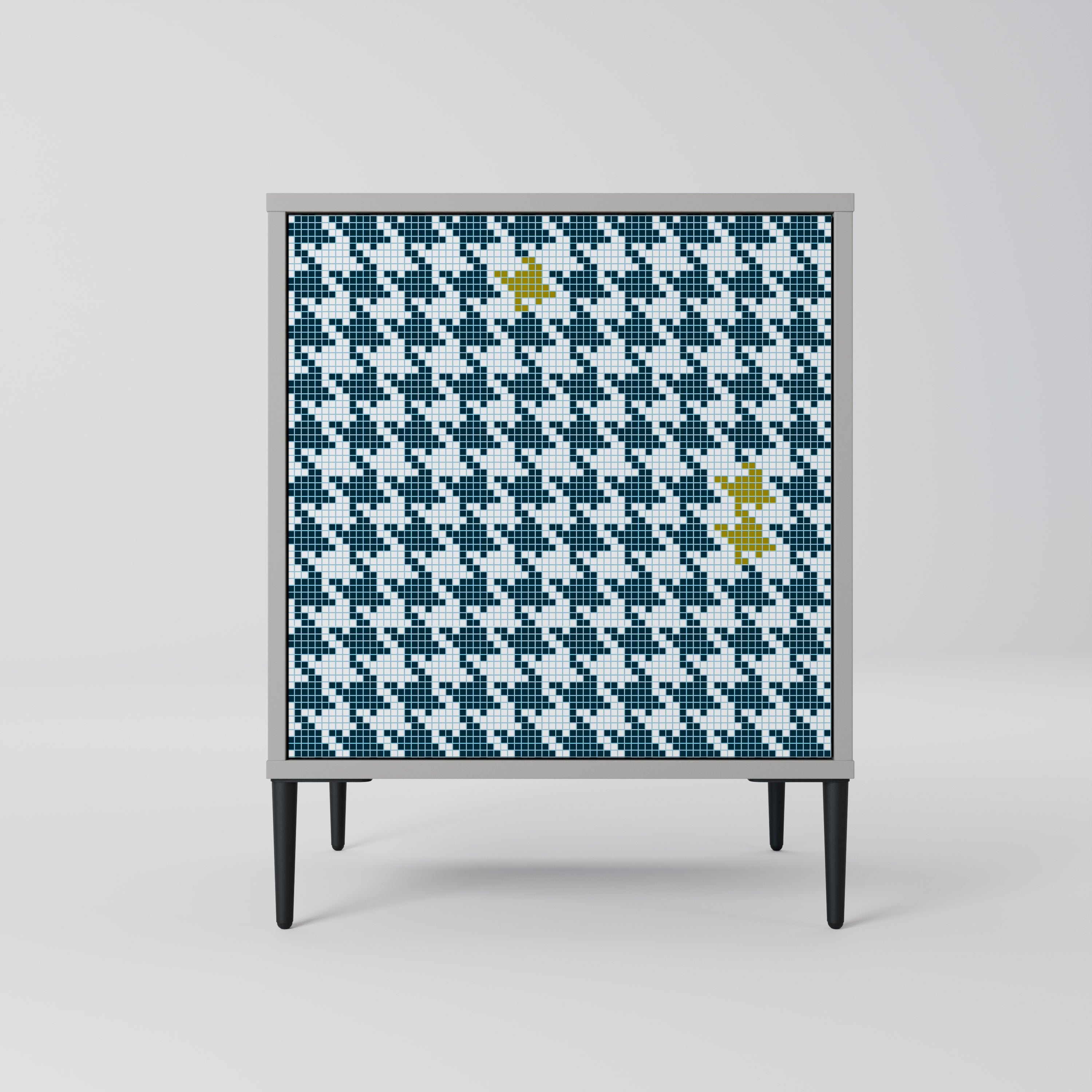 FUERA DE CONTEXTO Aparador de 1 puerta en acabado gris