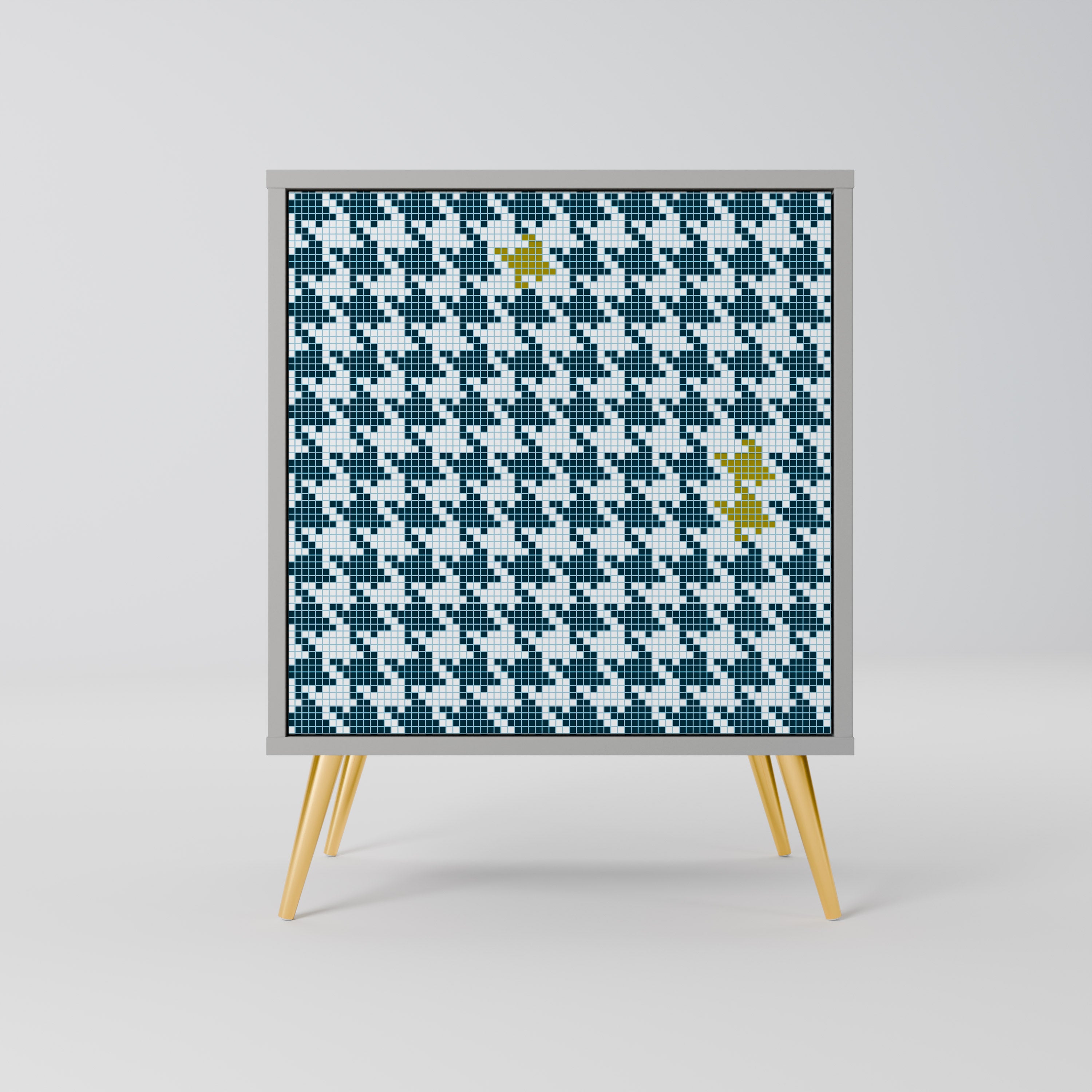 FUERA DE CONTEXTO Aparador de 1 puerta en acabado gris