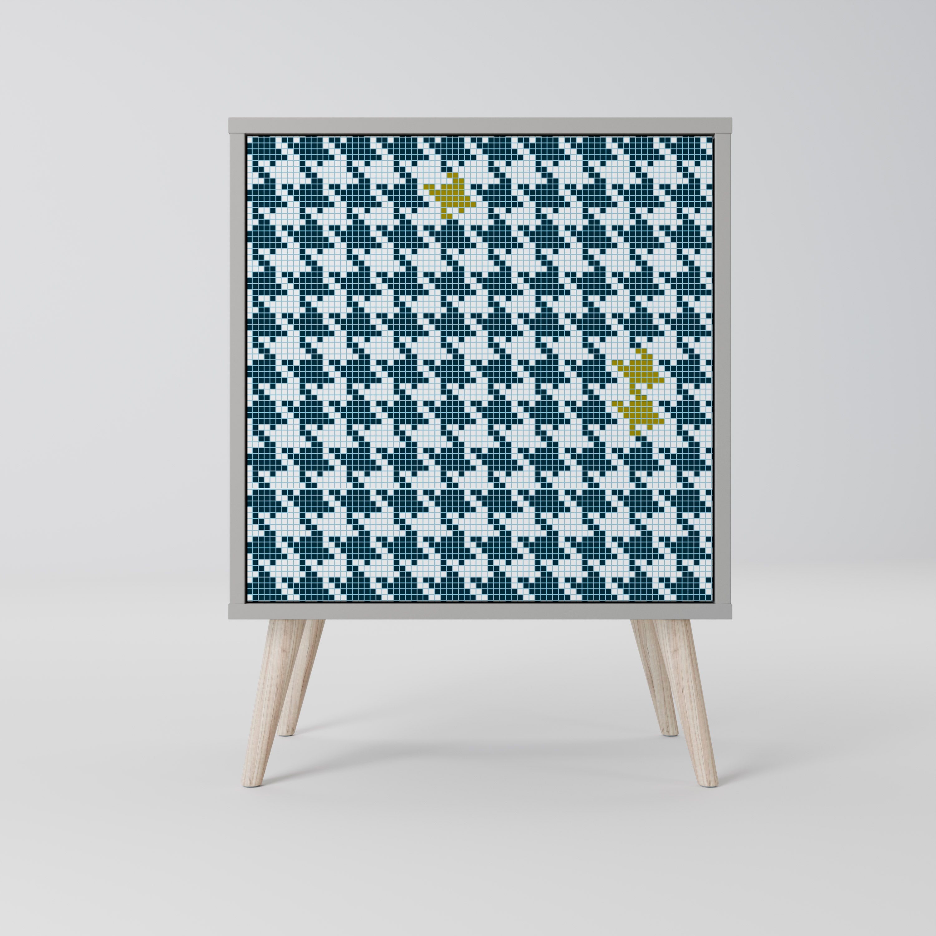 FUERA DE CONTEXTO Aparador de 1 puerta en acabado gris