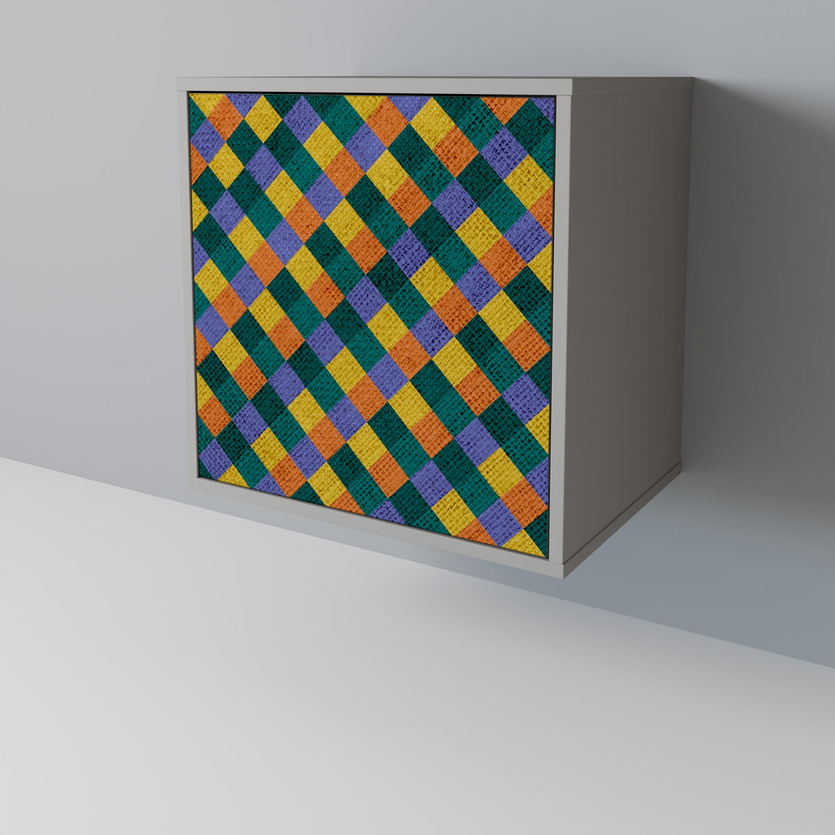 PAINTED SQUARES MIX Aparador de 1 Puerta