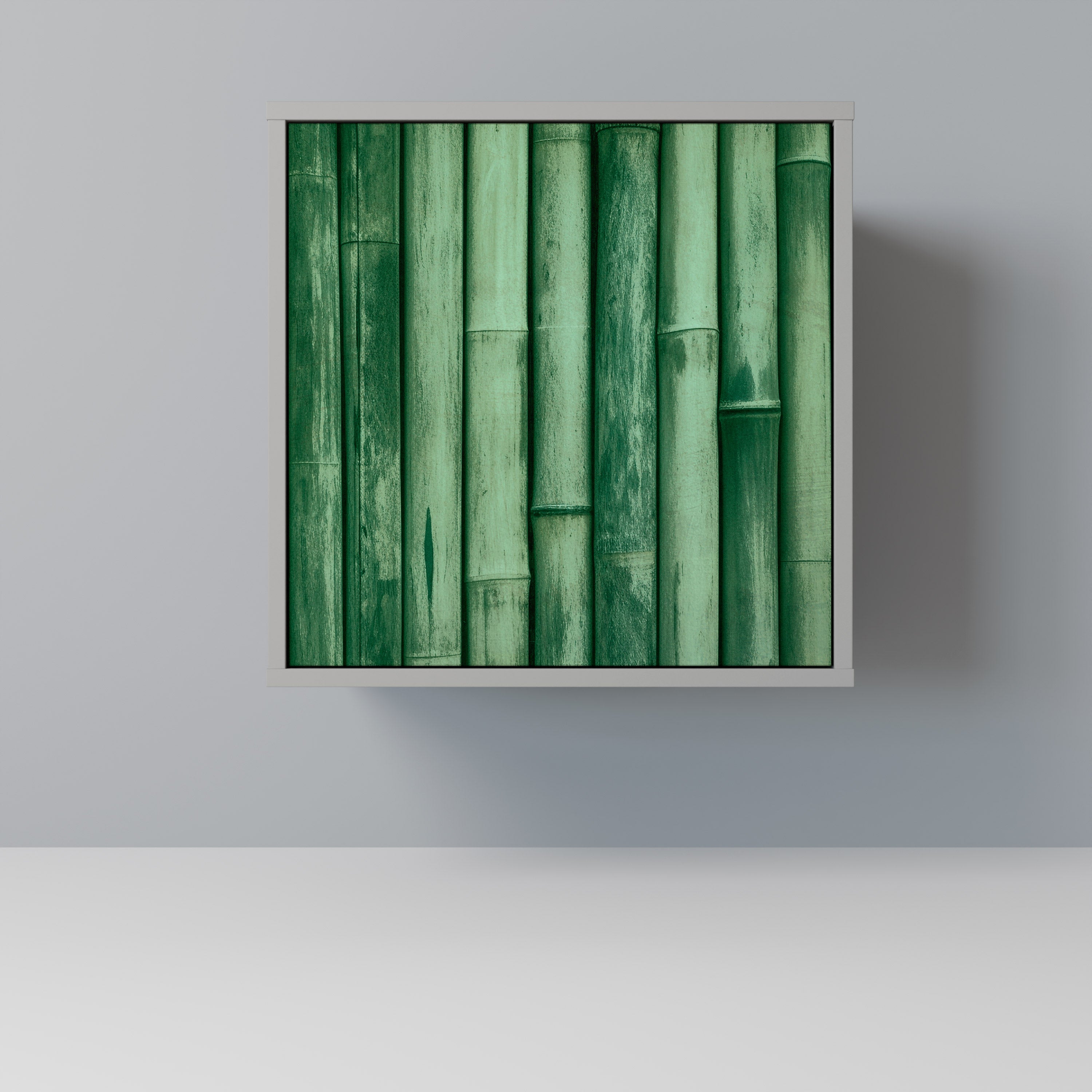 Aparador de 1 puerta NATURAL GREEN con acabado gris