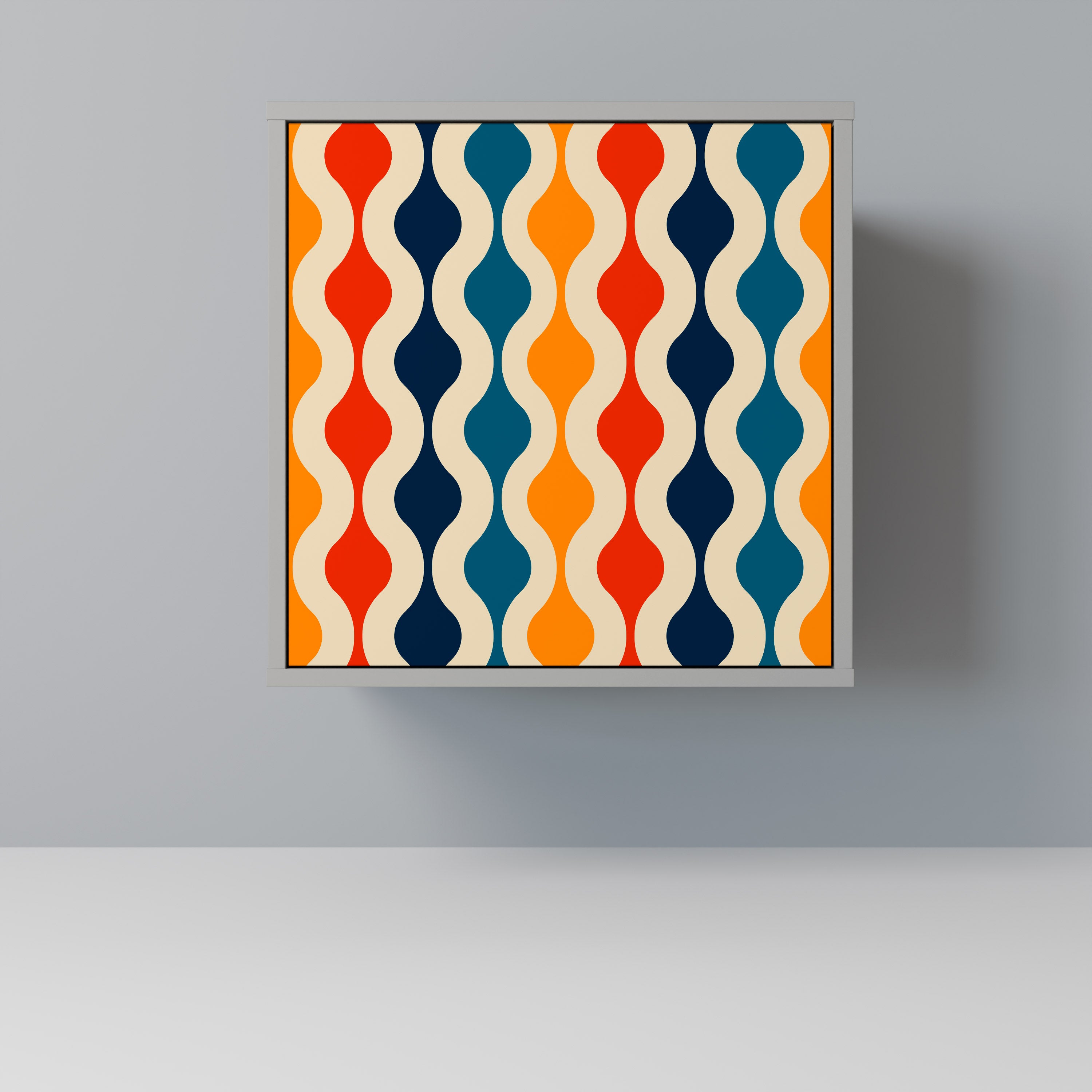 Aparador COLORFUL NOSTALGIA de 1 puerta en acabado gris