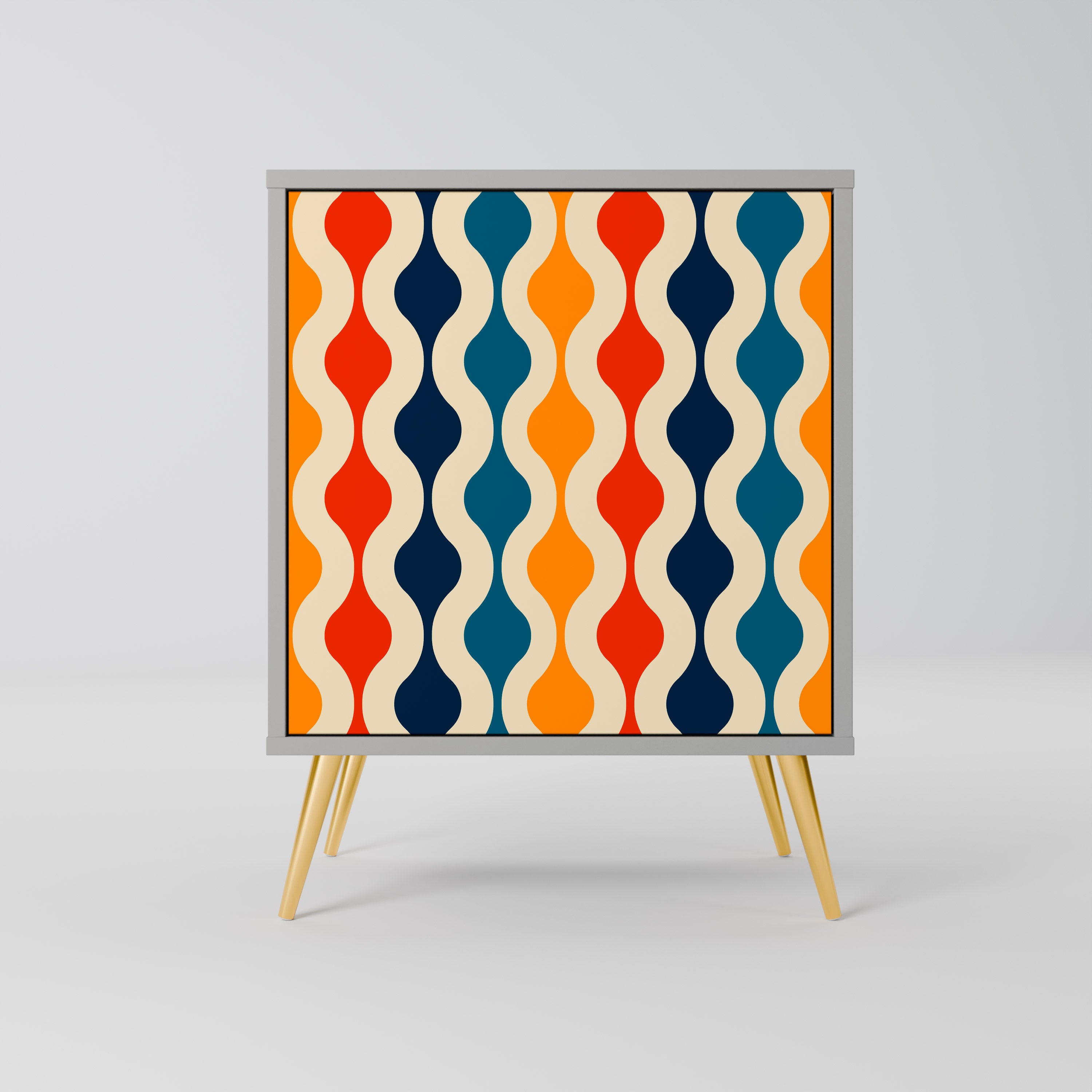 Aparador COLORFUL NOSTALGIA de 1 puerta en acabado gris