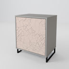 CERAMIC TEXTURE 1-Door Sideboard in Grey Finish