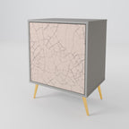 CERAMIC TEXTURE 1-Door Sideboard in Grey Finish