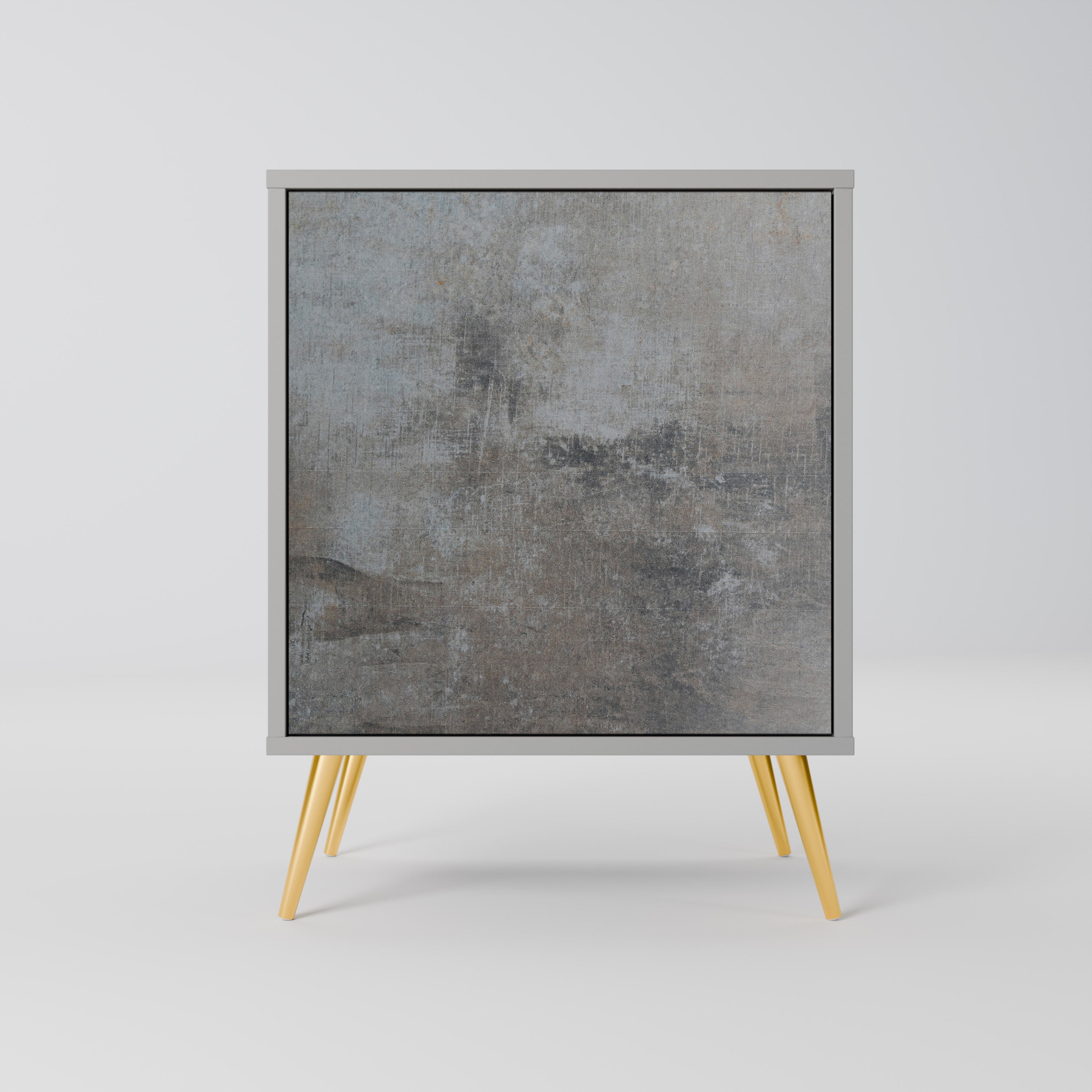 Aparador de 1 puerta CONCRETE WALL en acabado gris