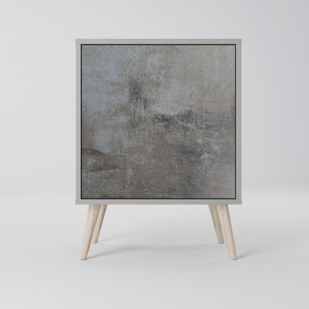 Aparador de 1 puerta CONCRETE WALL en acabado gris