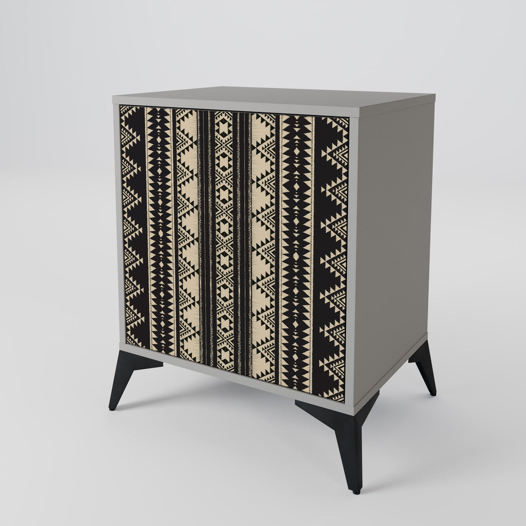 AZTEC 1-Door Sideboard in Grey Finish