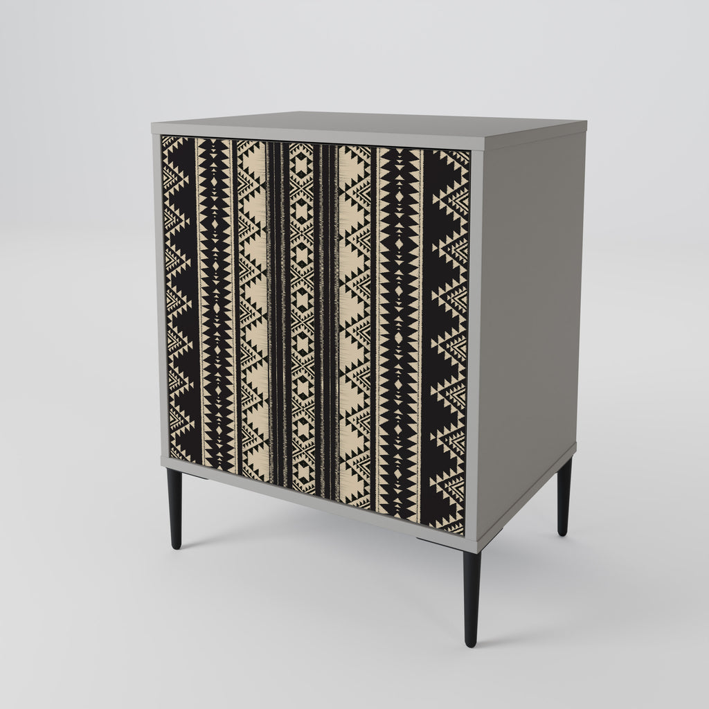 AZTEC 1-Door Sideboard in Grey Finish