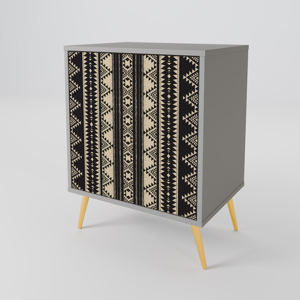 AZTEC 1-Door Sideboard in Grey Finish