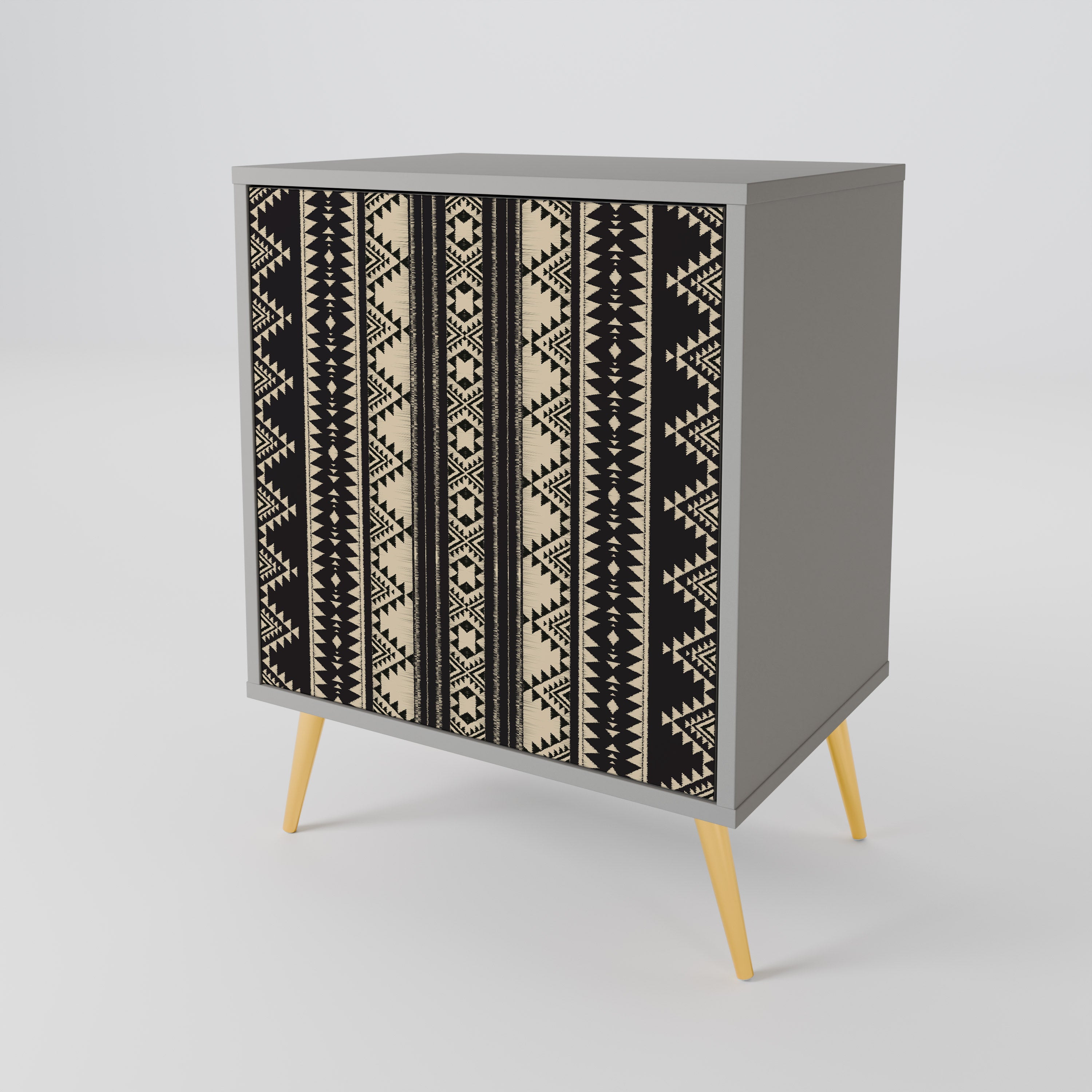AZTEC 1-Door Sideboard in Grey Finish