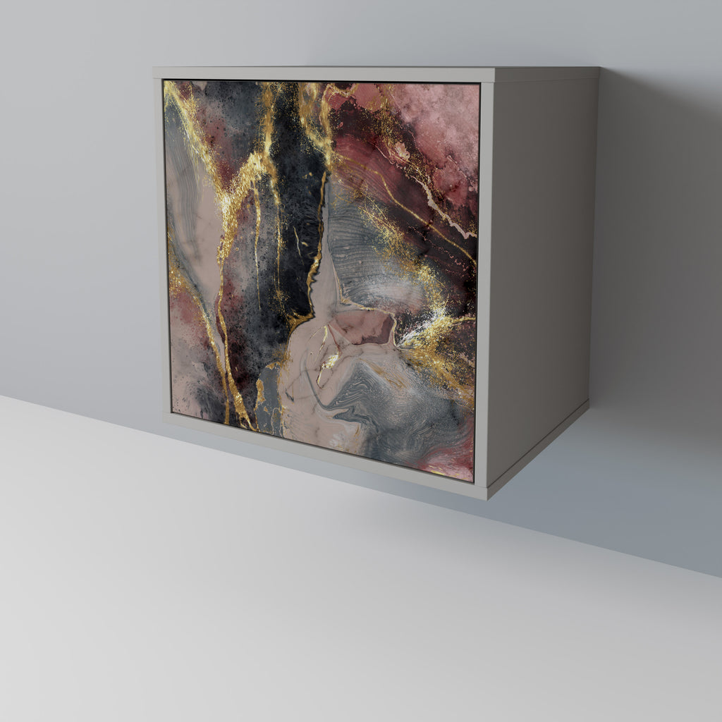 Aparador GOLDEN TIDES de 1 puerta en acabado gris