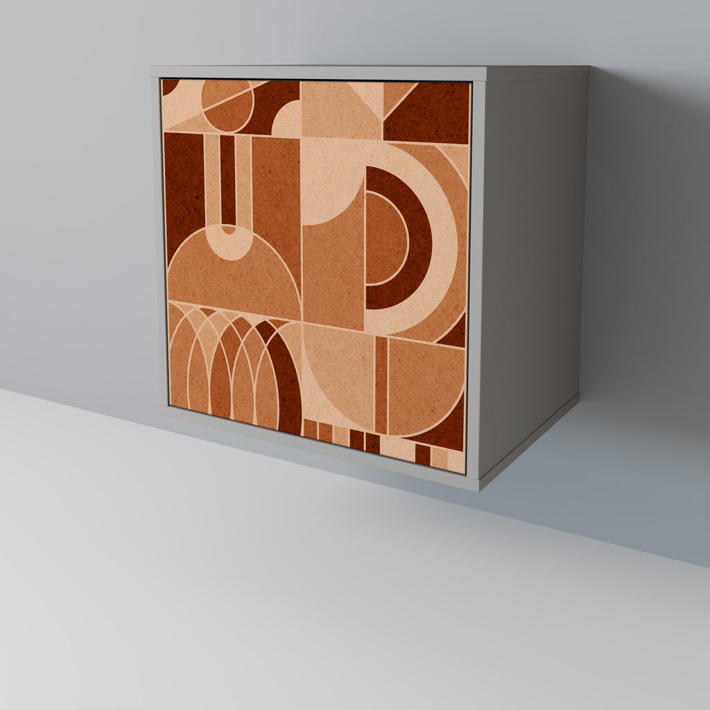 Aparador PRISM MOSAIC de 1 puerta en acabado gris