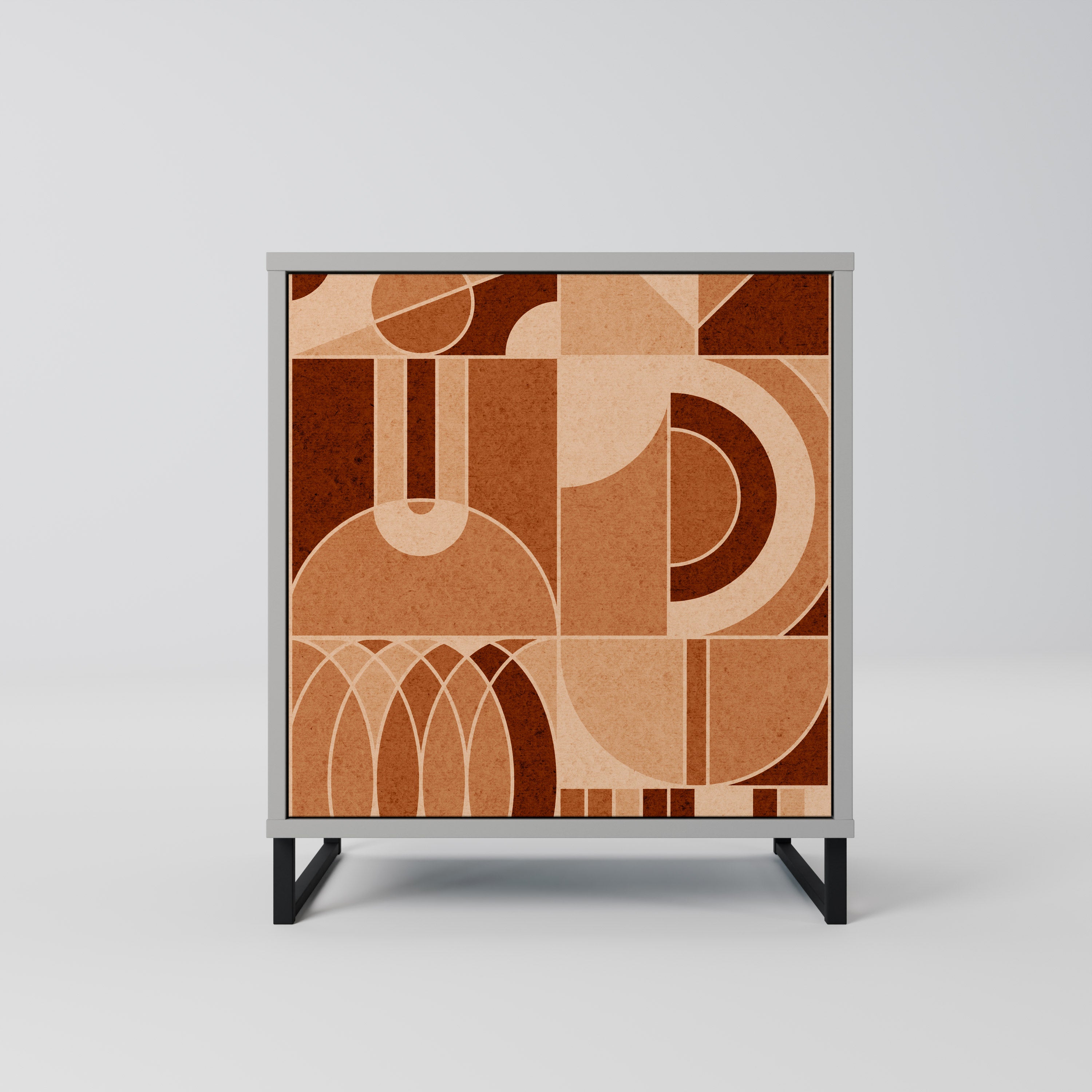 Aparador PRISM MOSAIC de 1 puerta en acabado gris