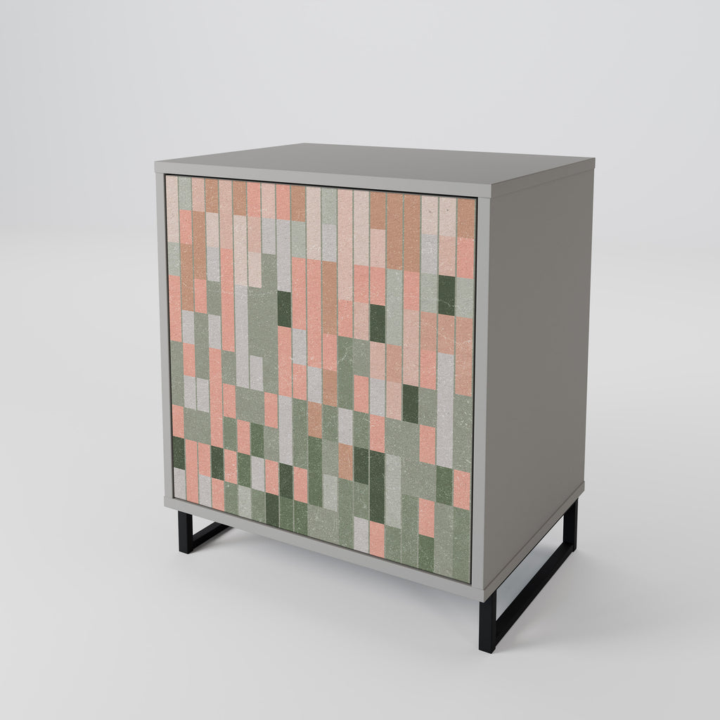 CONSTRUYENDO EL FUTURO Aparador de 1 puerta en acabado gris