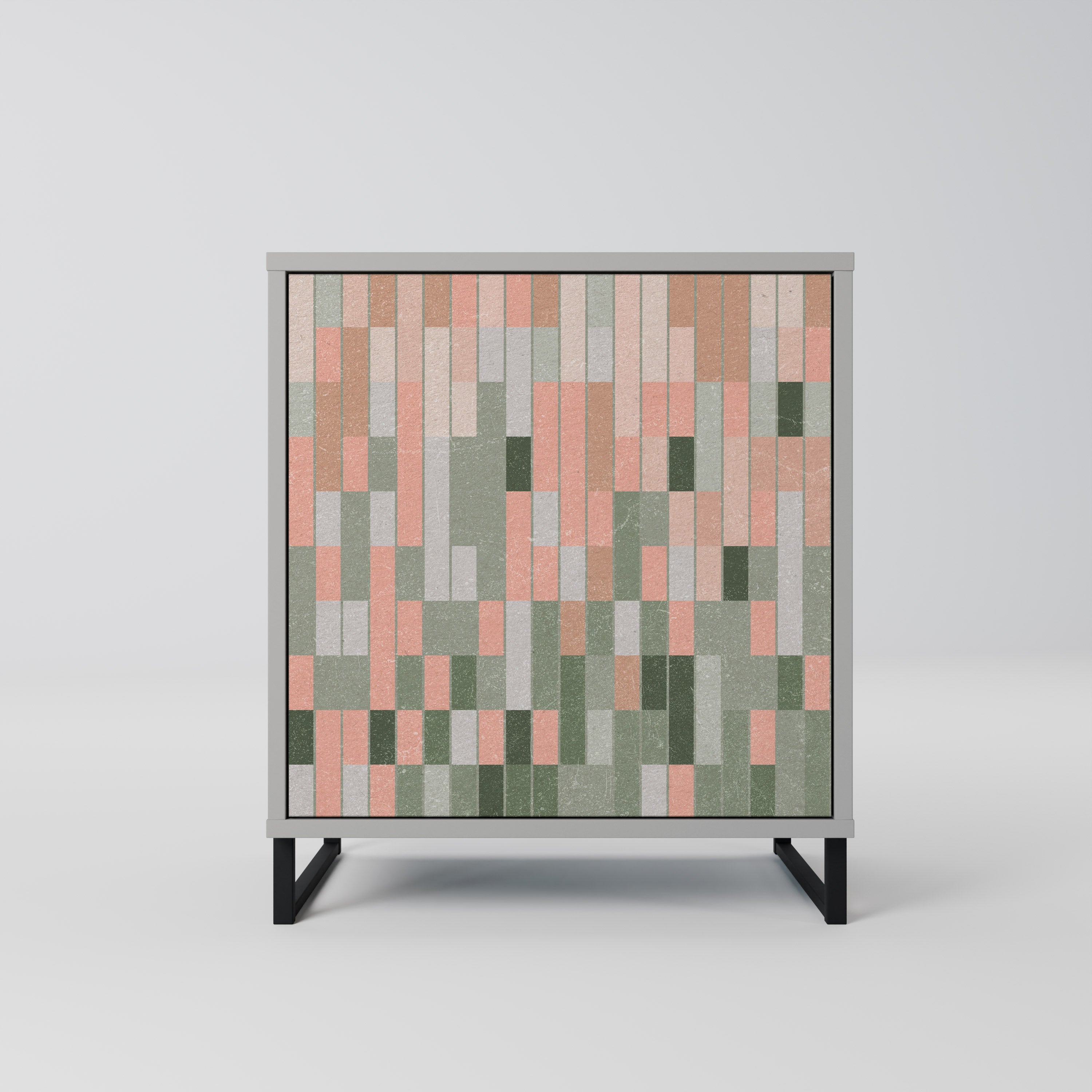 CONSTRUYENDO EL FUTURO Aparador de 1 puerta en acabado gris